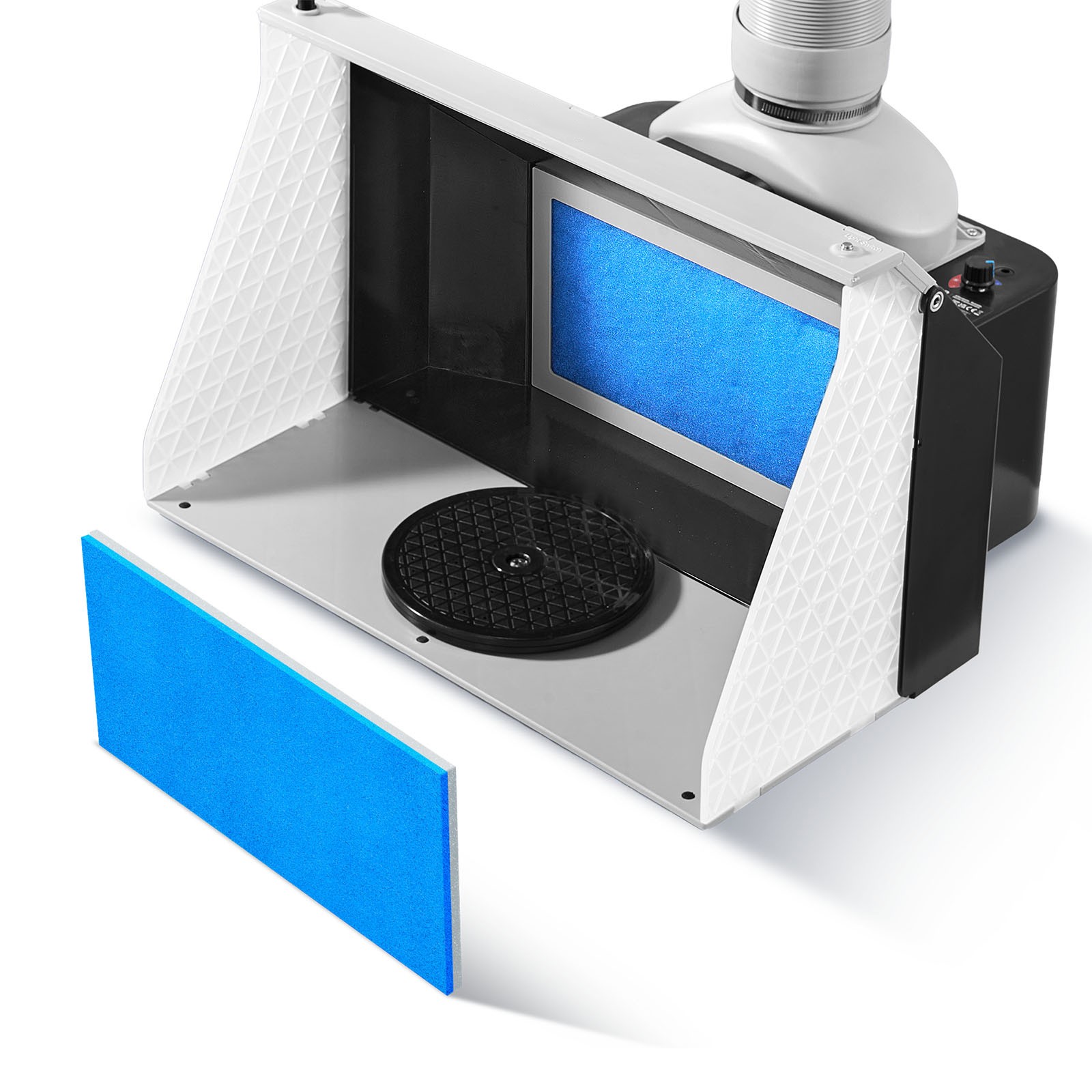 Uimoso Portable Airbrush Spray Booth with Dual Fans and LED Lighting