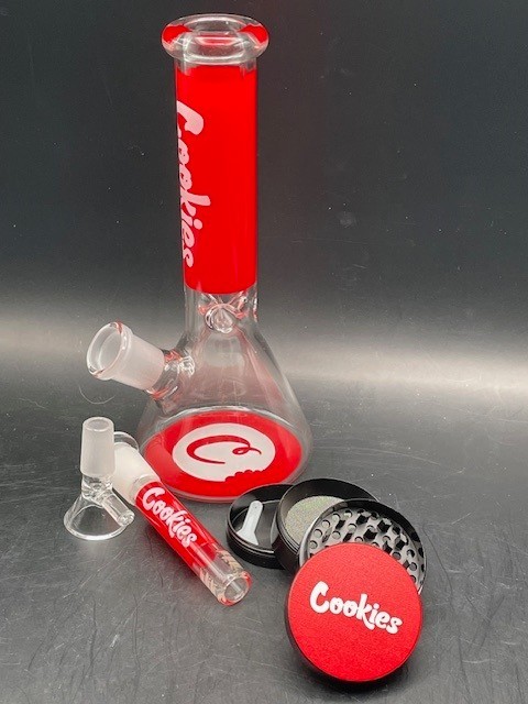 8" Cookies Beaker Set Water Bong Bowl Hookah Tobacco Collector Set