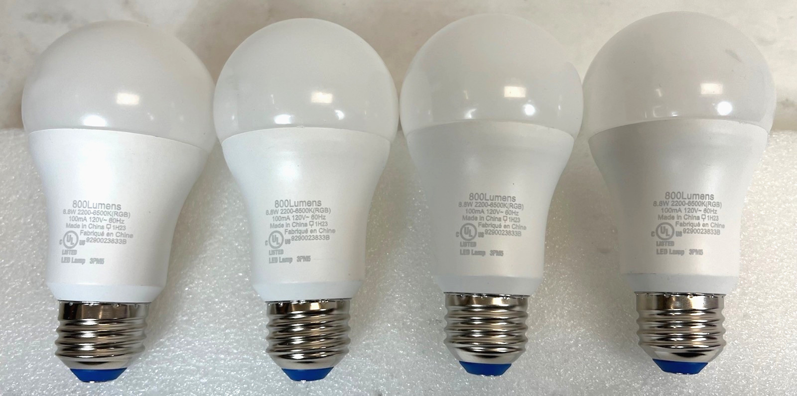 Wiz 60W LED A19 Color Smart Bulb 800 Lumens- 16M Colors Warm to Cool - 4 Pack