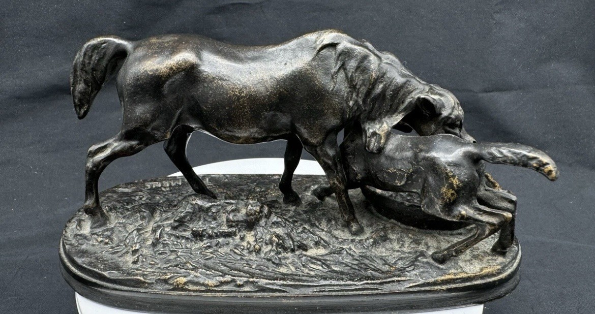 P.J. Mene Horse And Foul Sculpture