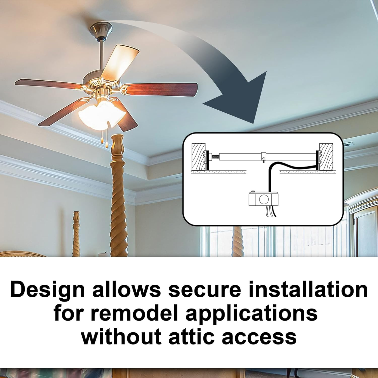 Westinghouse Saf-T-Brace Ceiling Fan Mounting Kit, 3 Teeth, 3 Pack