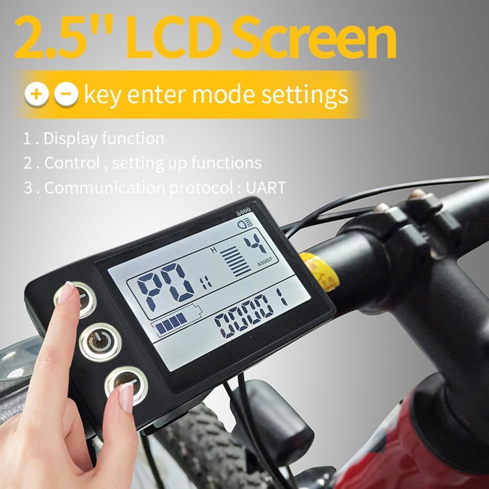 For E-Bike LCD Display 24V/36V/48V Display E-Bicycle MTB Part Electric Bike USA