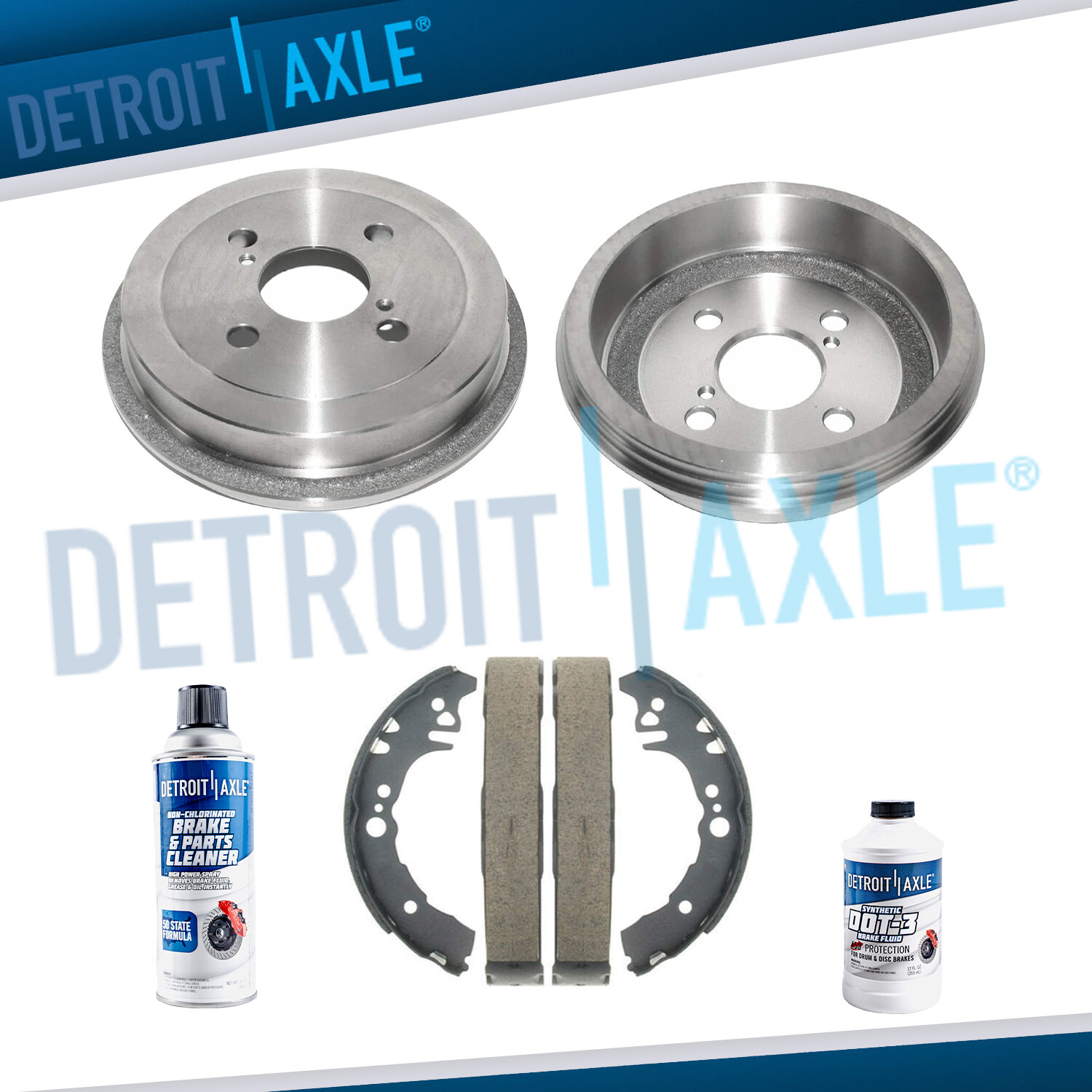 Rear Brake Drums + Ceramic Shoes for 2000 2001 2002 2003 2004 2005 Toyota ECHO