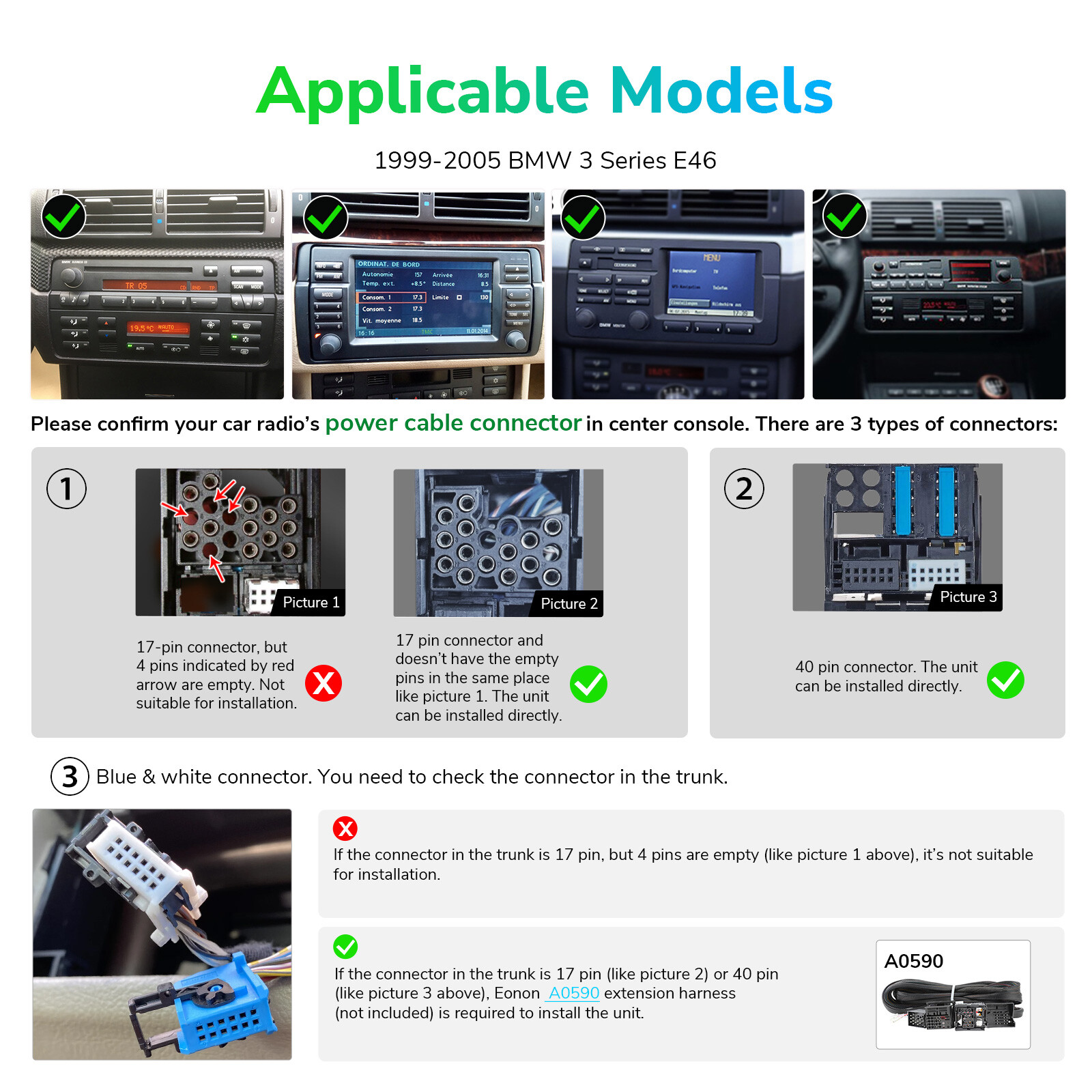 For BMW 3 Series E46 1999-2005 CarPlay Android 12 9" Car Stereo GPS Navi CarPlay