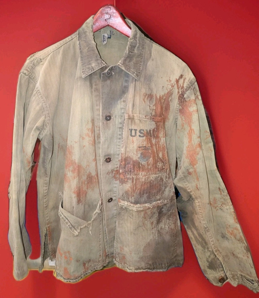 WWII/2 USMC Miniseries Pacific HBT combat aged matching tunic and pants set