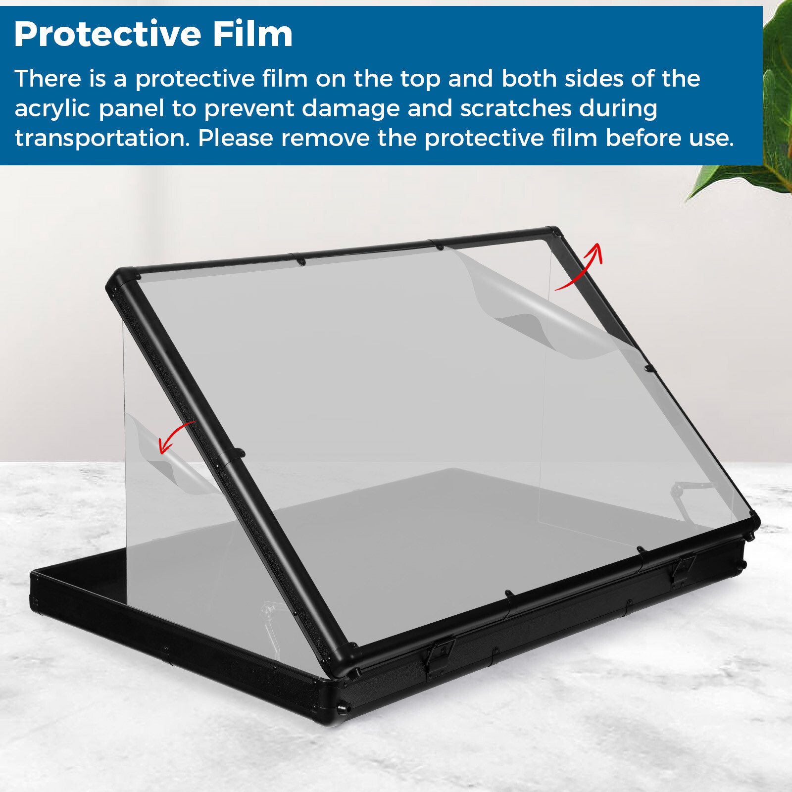 Locking Aluminum Display Case Showcase 36.6"x24" Trade Show f Card Coin Jewelry