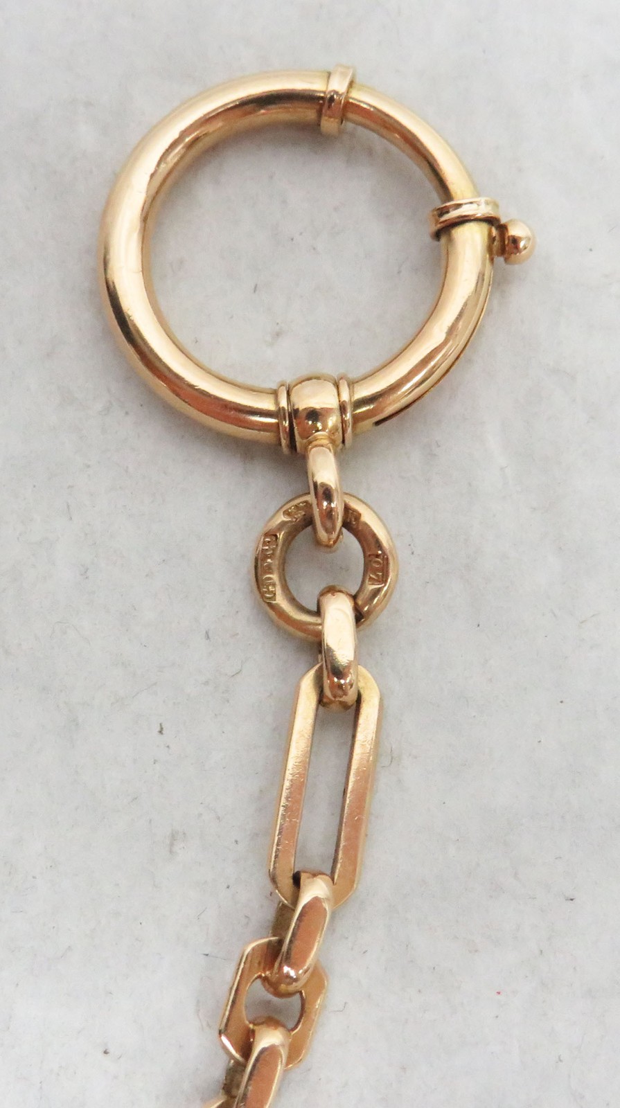 ANTIQUE 18K GOLD SWEDISH CRAFTED 19 GRAMS 10.5" POCKET WATCH CHAIN