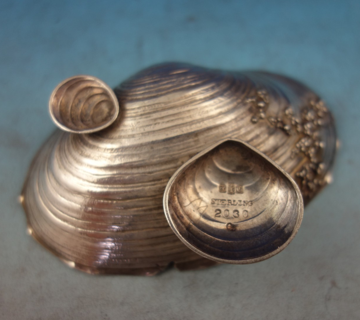 Narragansett by Gorham Sterling Silver Salt Dip w/Design on Bottom Left (#8790)