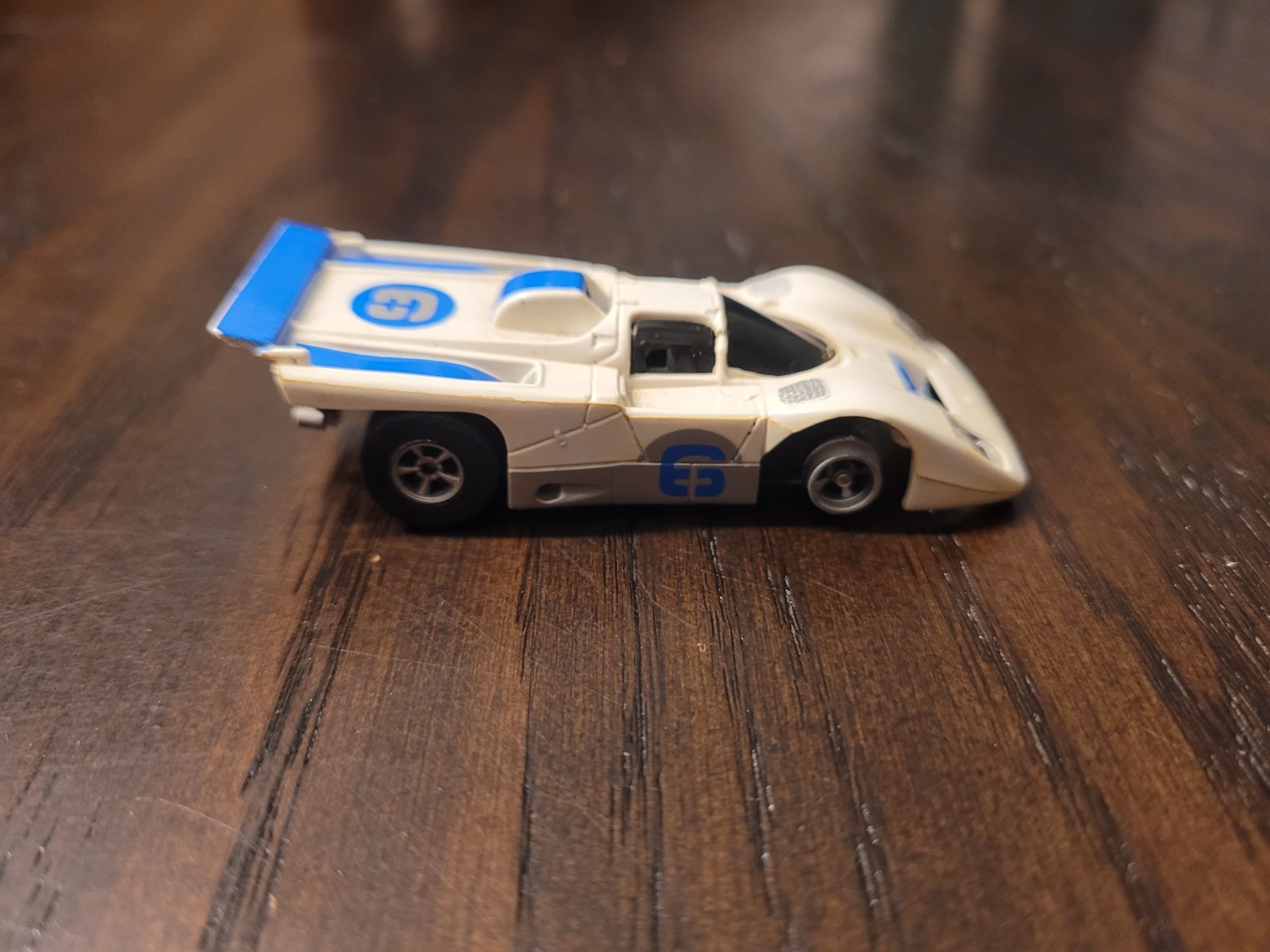 Vintage Aurora AFX White & Blue #6 Ferrari 512M Slot Car