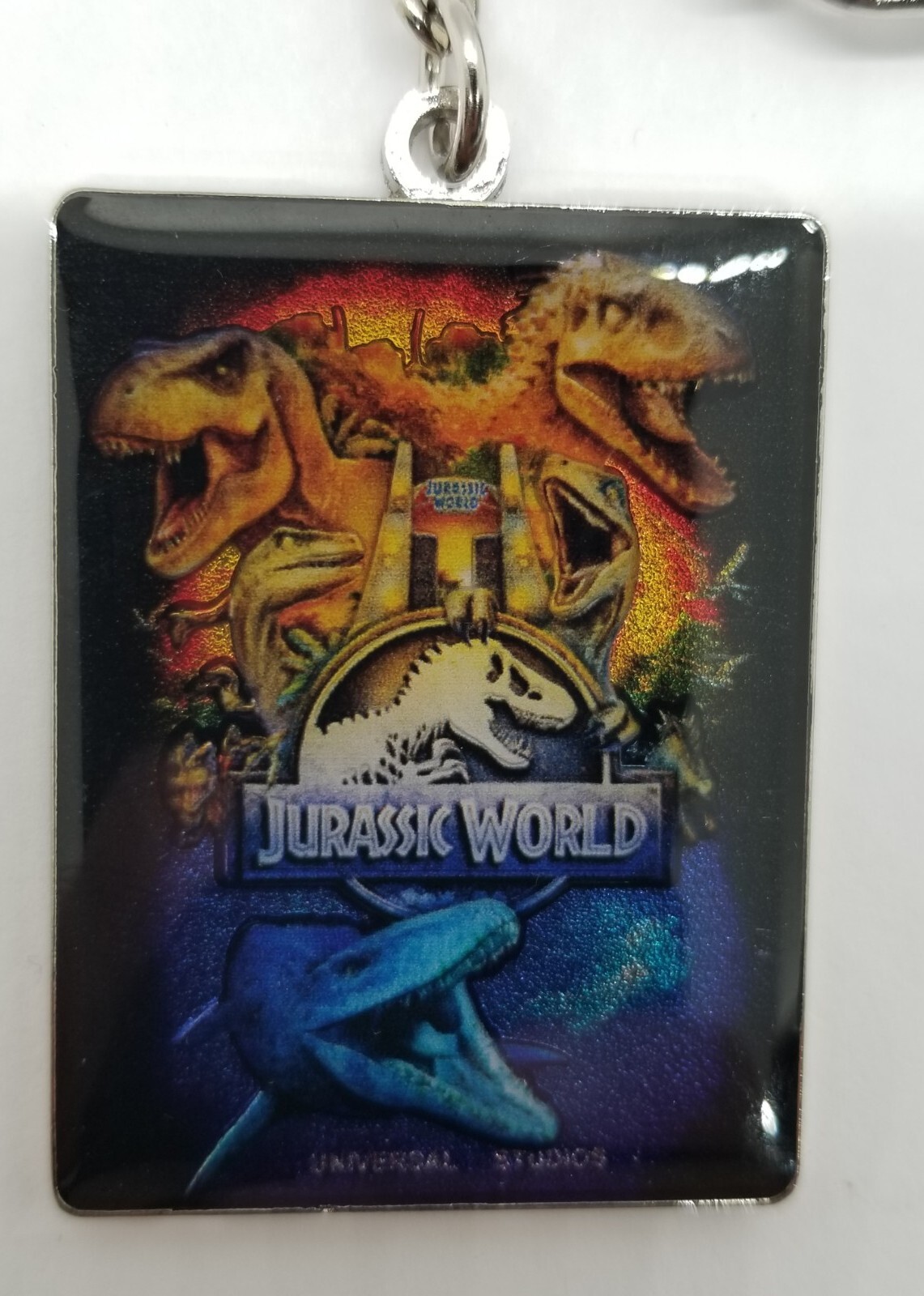 Universal Studios Jurassic World Dinosaur Poster Keychain w/Lobster Clasp New