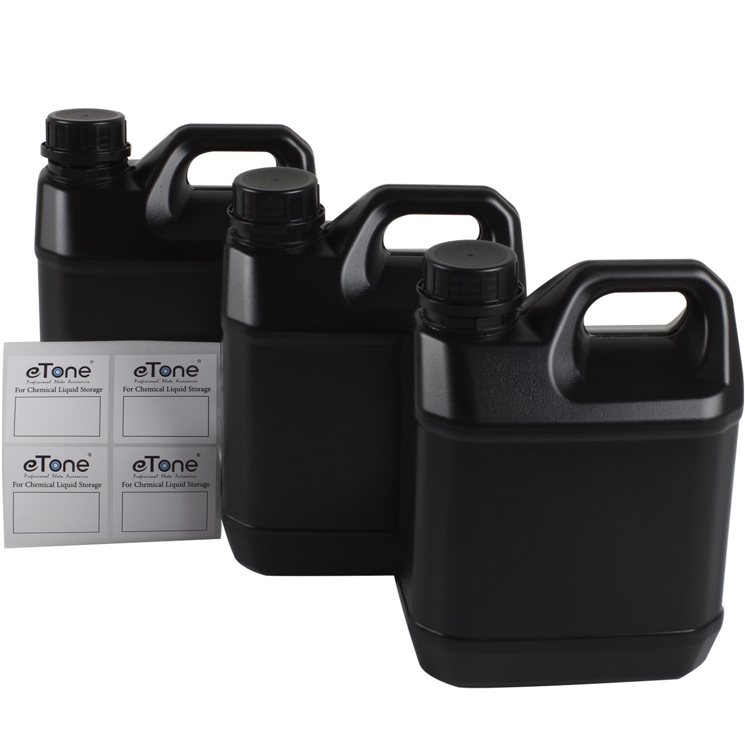 3Pcs 2L Darkroom Chemical Storage Bottles B/W Film Photo Developing Processing