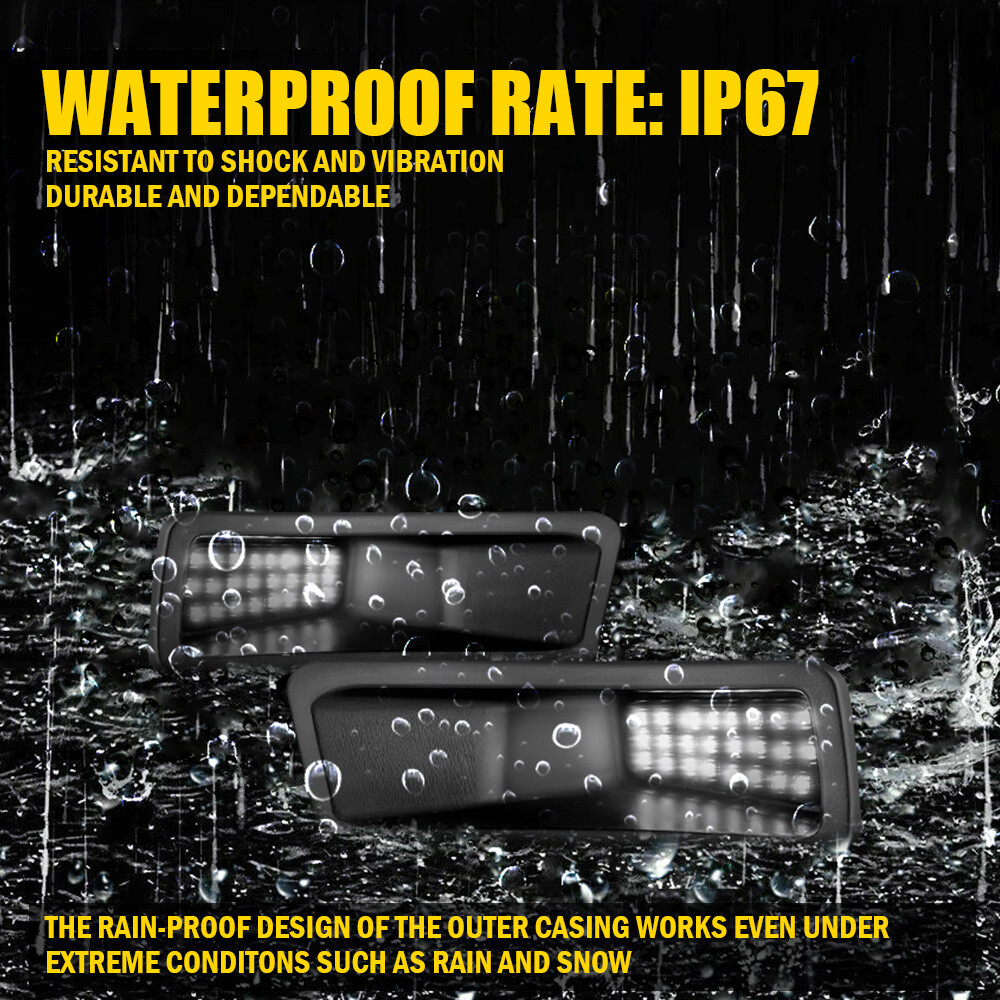 For Ram 1500 2019-2024 Auto LED License Plate Light Rear Bumper Tag Lamp White