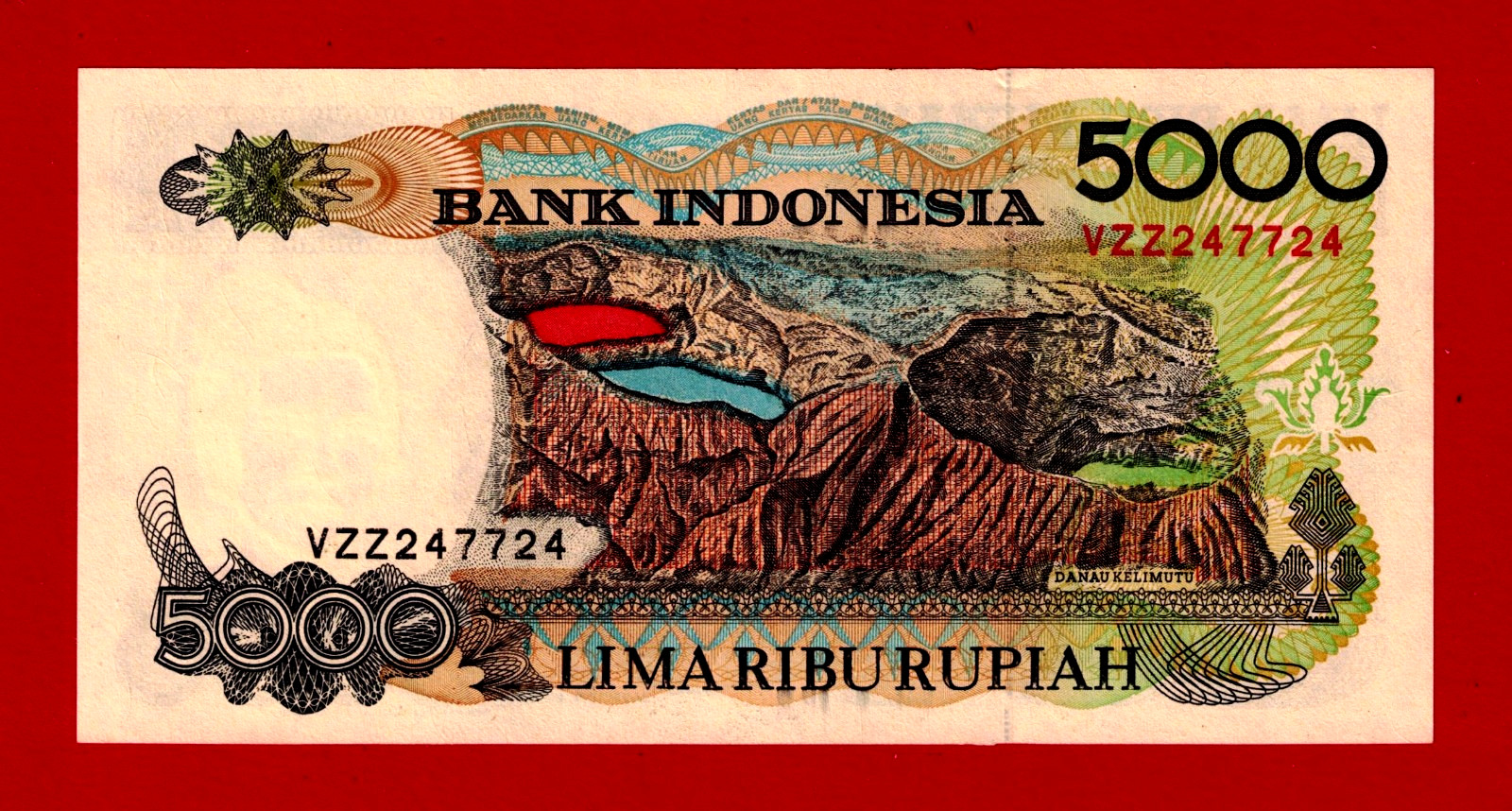 INDONESIA 5000 Lima Ribu Rupiah UNC- Note - Sign: Mooy & Tampubolon (Pick-130i)