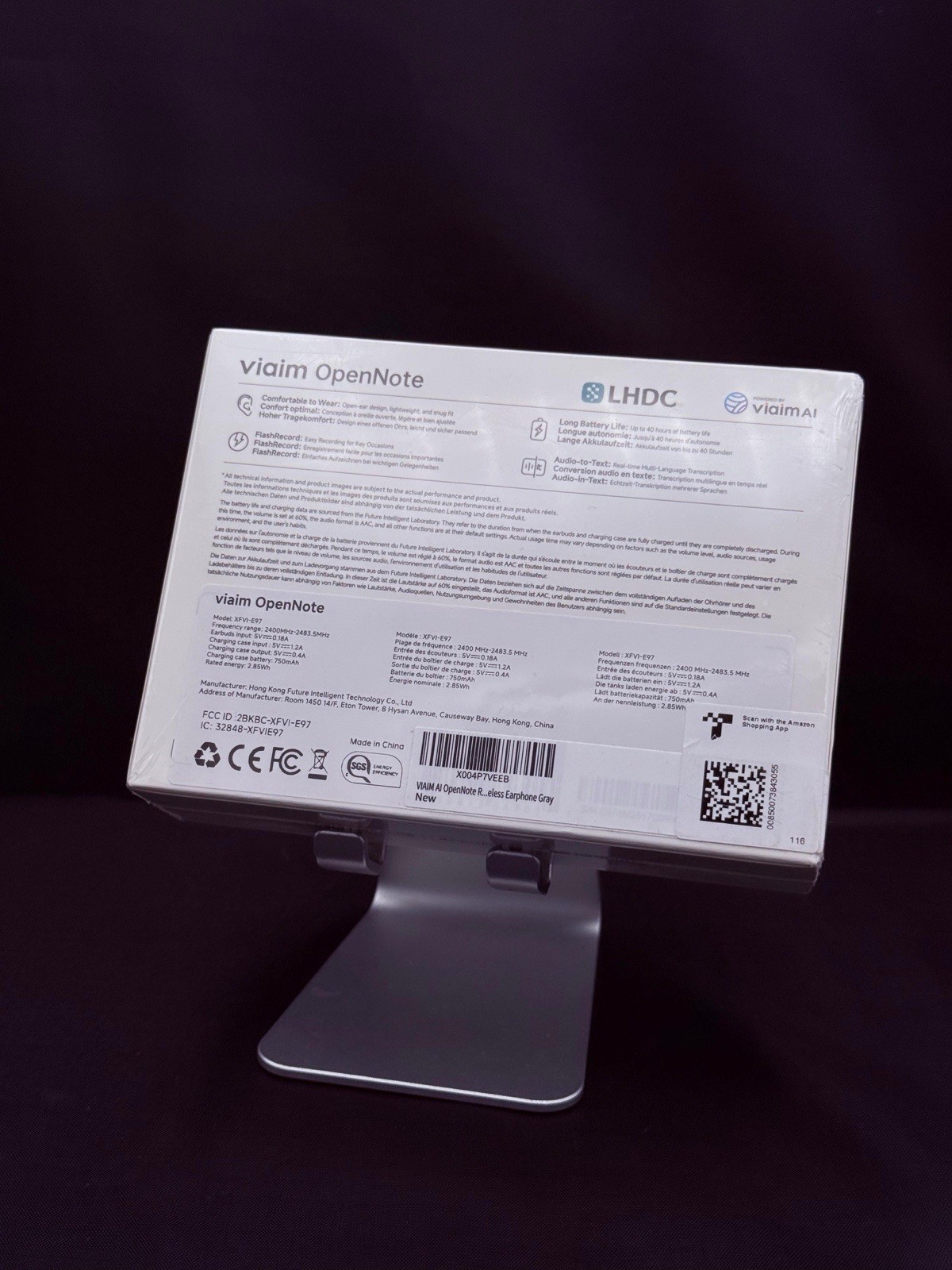 NEW VIAIM OpenNote AI Voice Recorder Transcription Open Ear Earbuds FlashRecord