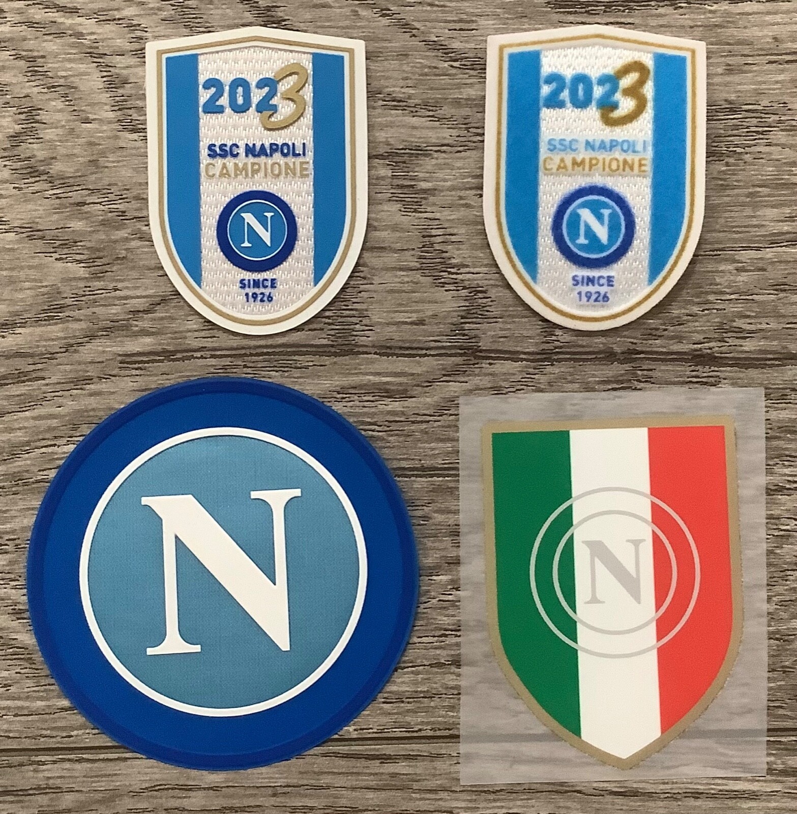 ISocietà Sportiva Calcio Napoli Team Logo+Scudetto+2023 SSC Champion patch