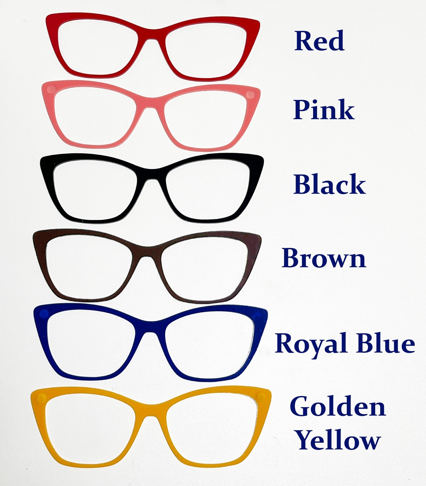PAIR EYEWEAR COMPATIBLE BLANKS - Solid Color Acrylic Laser Cut Frame Toppers