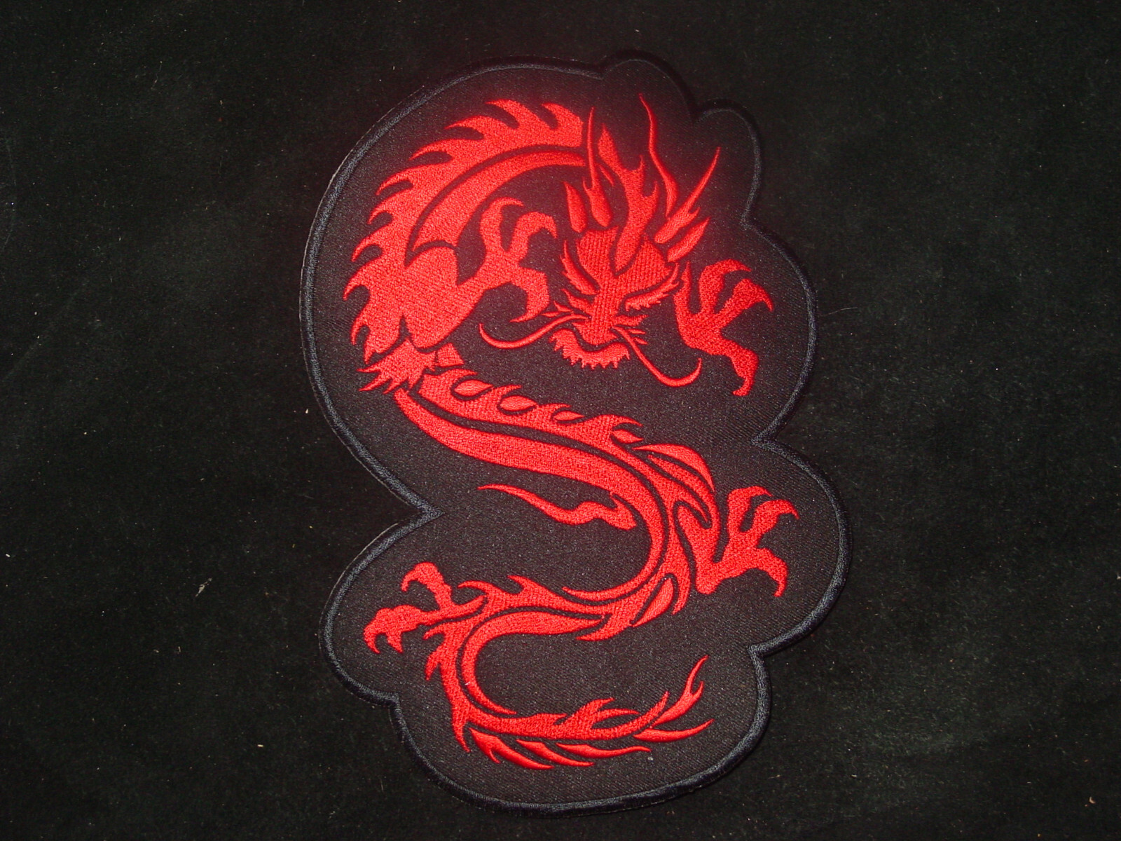 Red Dragon Patch  jacket ,Vest embroidered iron on patch Large 6"X10"