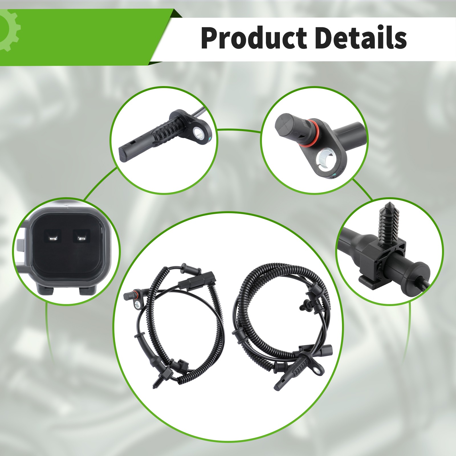 4pcs ABS Wheel Speed Sensor For 2013-2018 Ram 1500 / 2019 Ram 1500 Classic