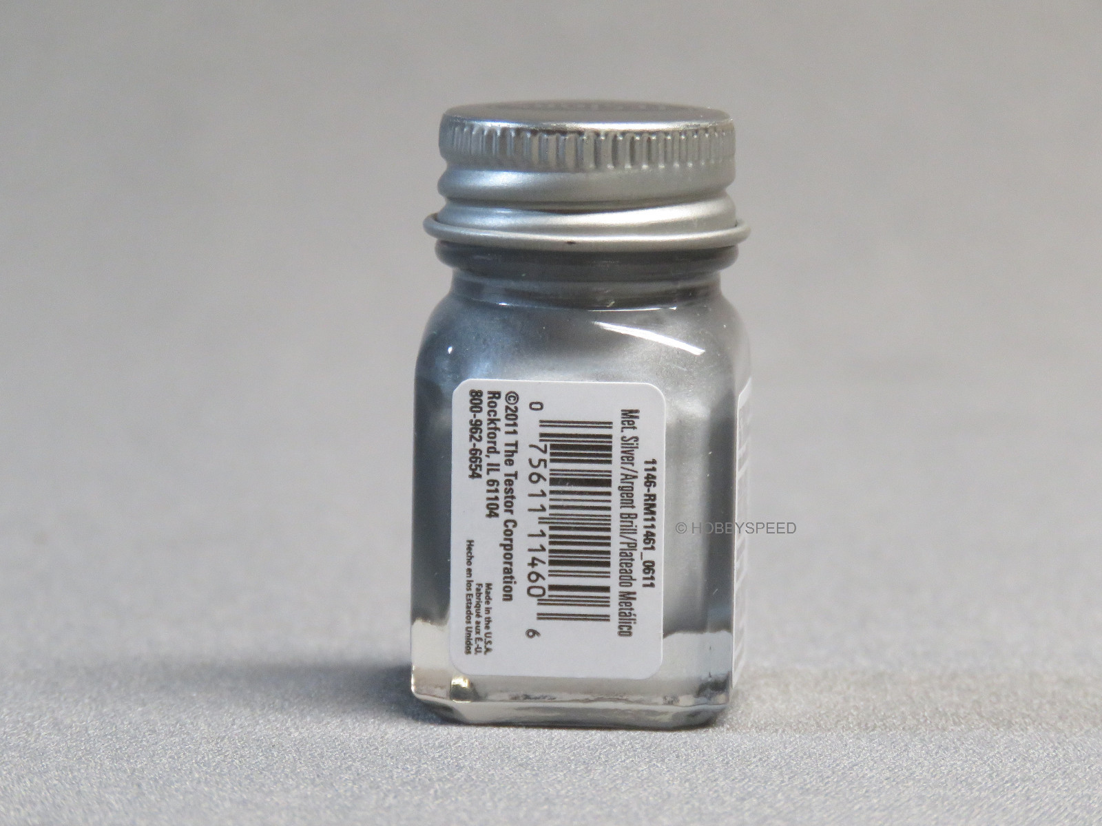 TESTORS 1146 PAINT METALLIC SILVER ENAMEL 1/4oz plastic model car TES1146 NEW