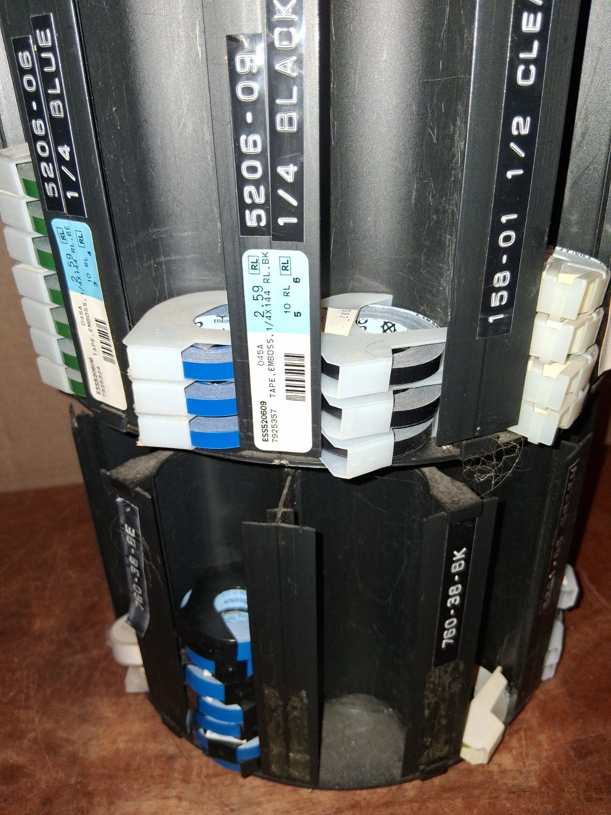 Vintage Lot of Scotch Dymo Label Maker Tape Rolls Store Display Dispenser Sign