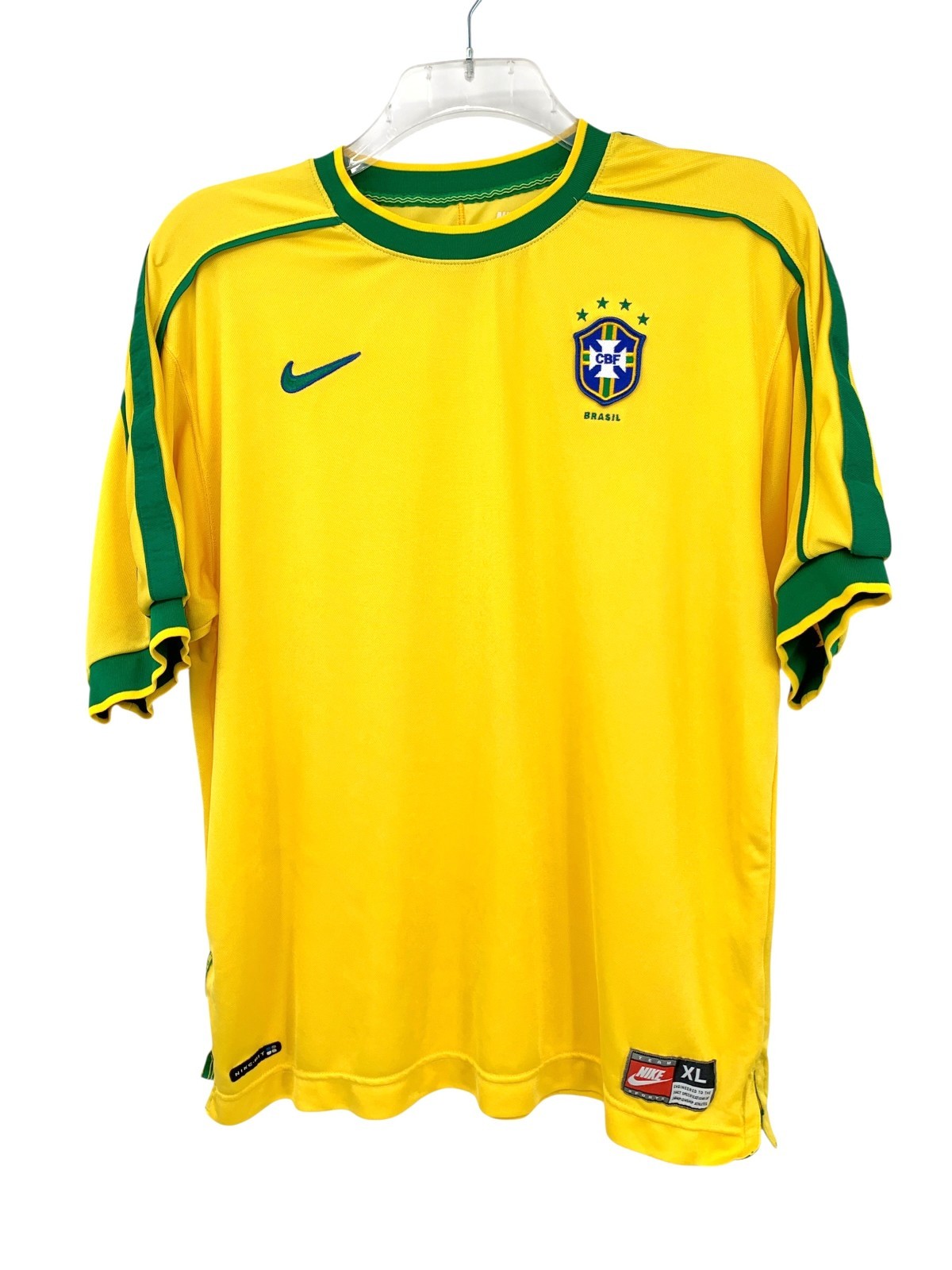 Brazil Home Football Shirt Jersey Nike 1998 1999 Size Mens XL