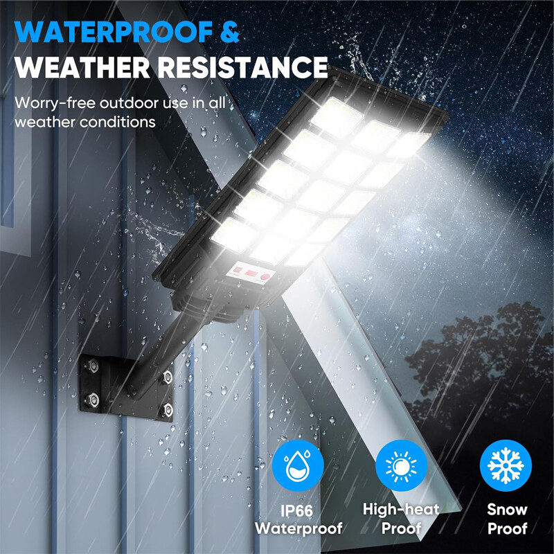 20000000LM Commercial LED Solar Street Light Outdoor Dusk to Dawn Road Area Lamp