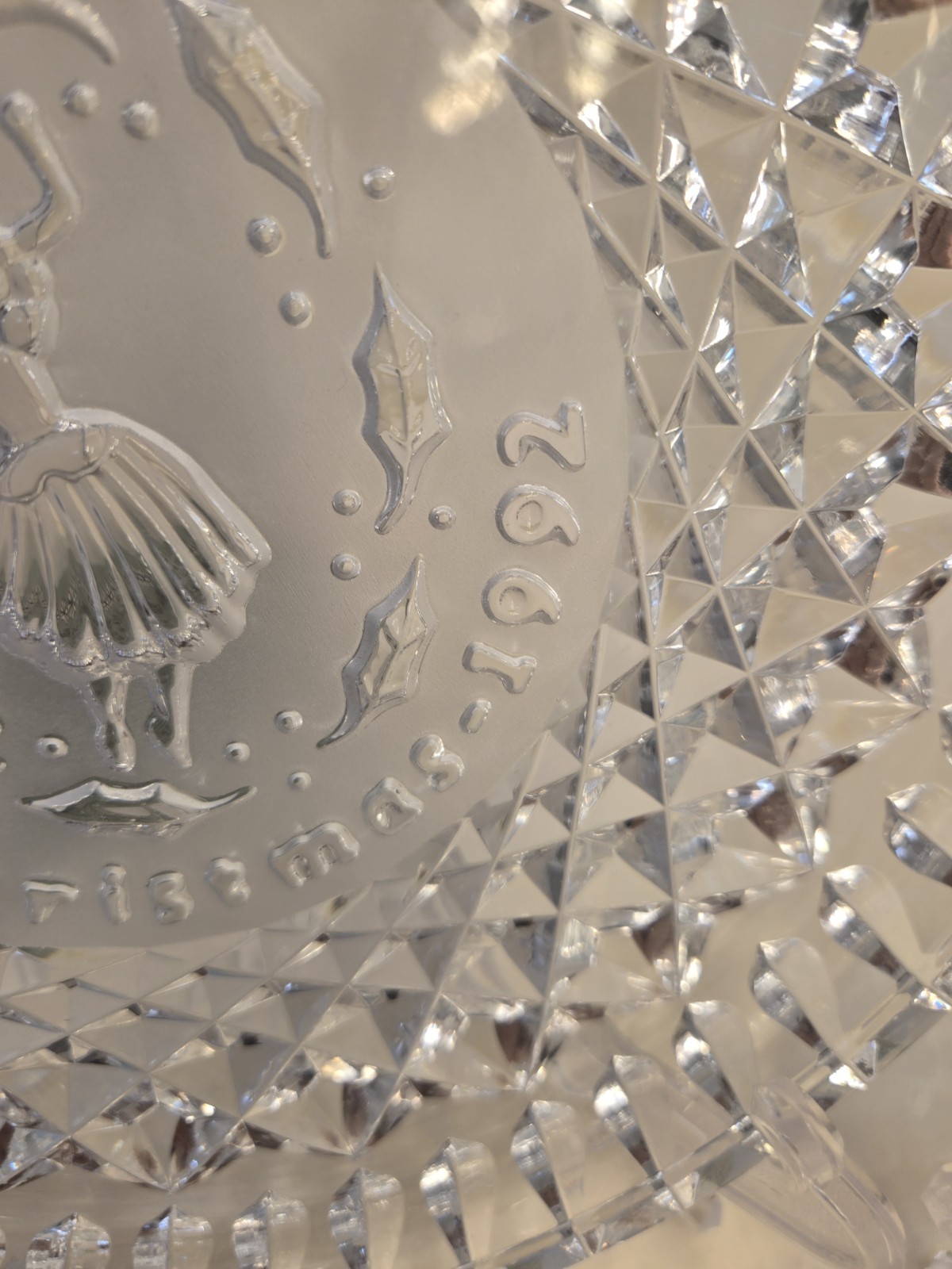 VTG Waterford Cut Crystal 12 Days Of Christmas 8" Diameter Christmas 1989 & 1992