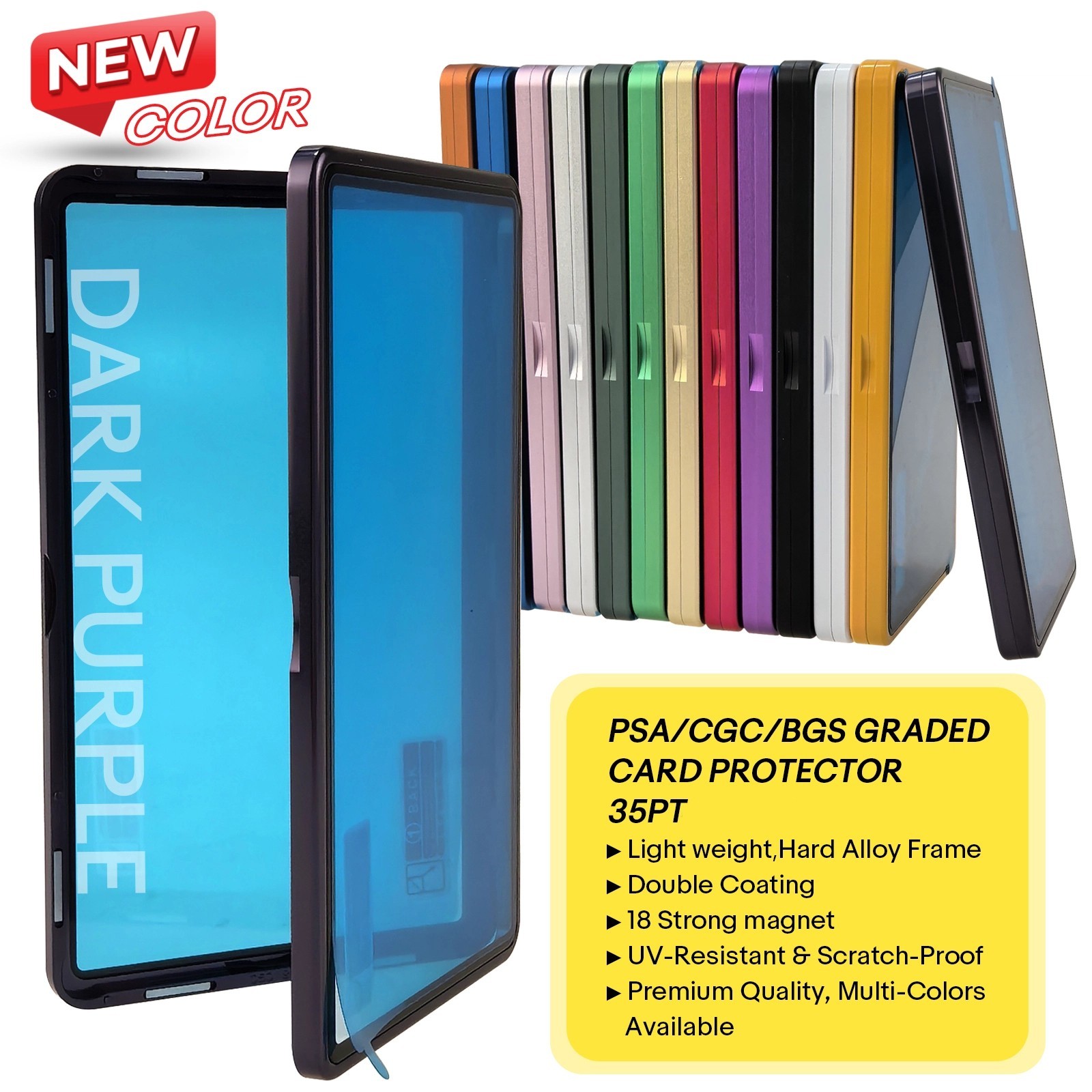 Graded Card Aluminum Slab Guard Box Bumper Metal Protector Case For PSA CGC BGS