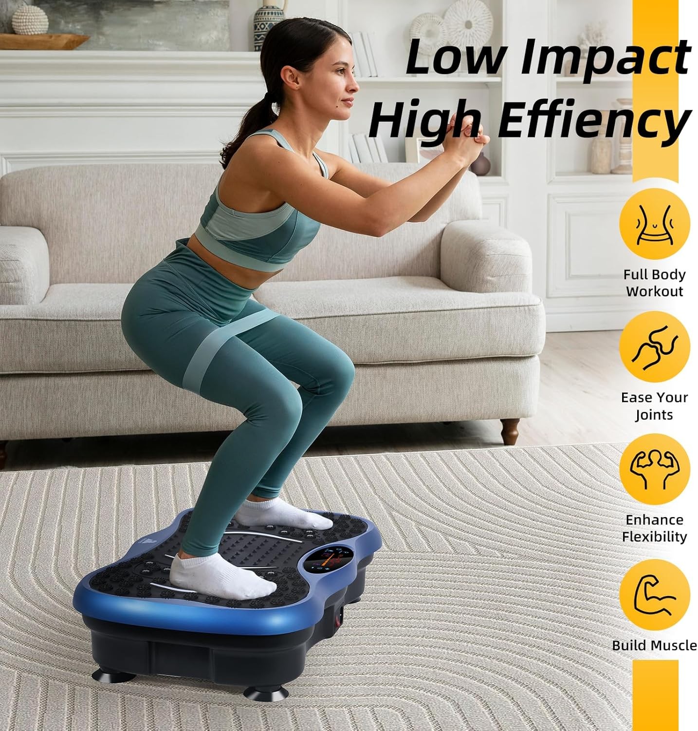 Vibration Plate – Full Body Workout & Weight Loss Machine for Home，330lbs