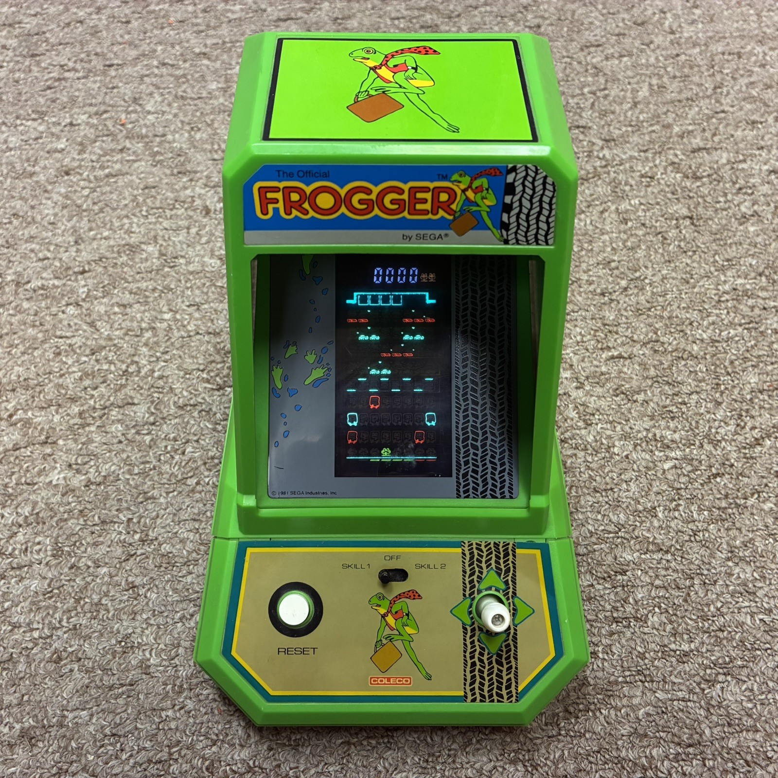 Vintage Coleco Frogger Tabletop Mini Arcade Game 1982 SEGA, Working Condition