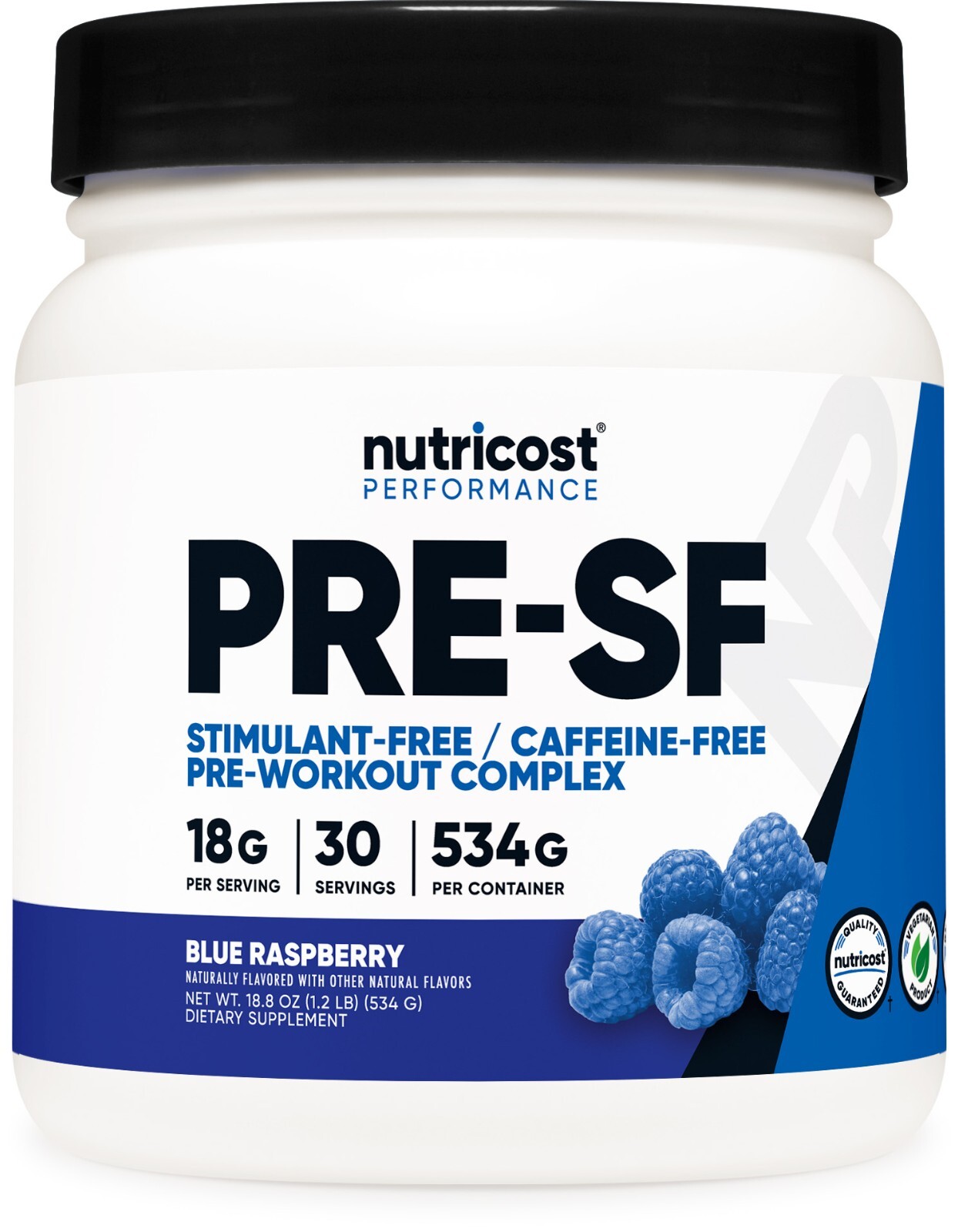Nutricost Stim-Free Pre-Workout, 30 Servings (Blue Raspberry)