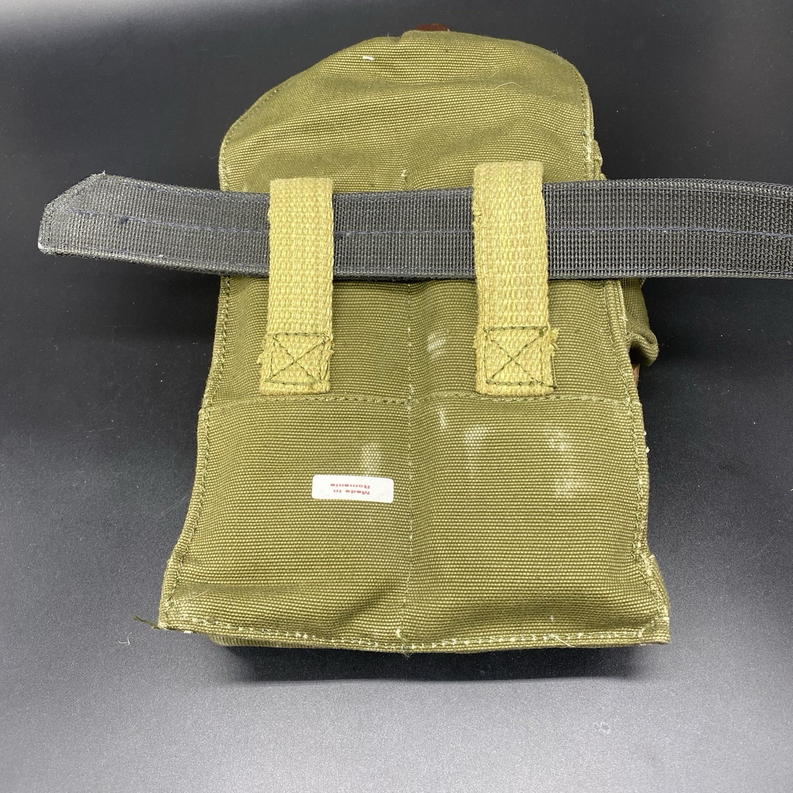 Vintage Romanian Military Surplus AK 2 Mag Magazine Pouch in Very Good Condition