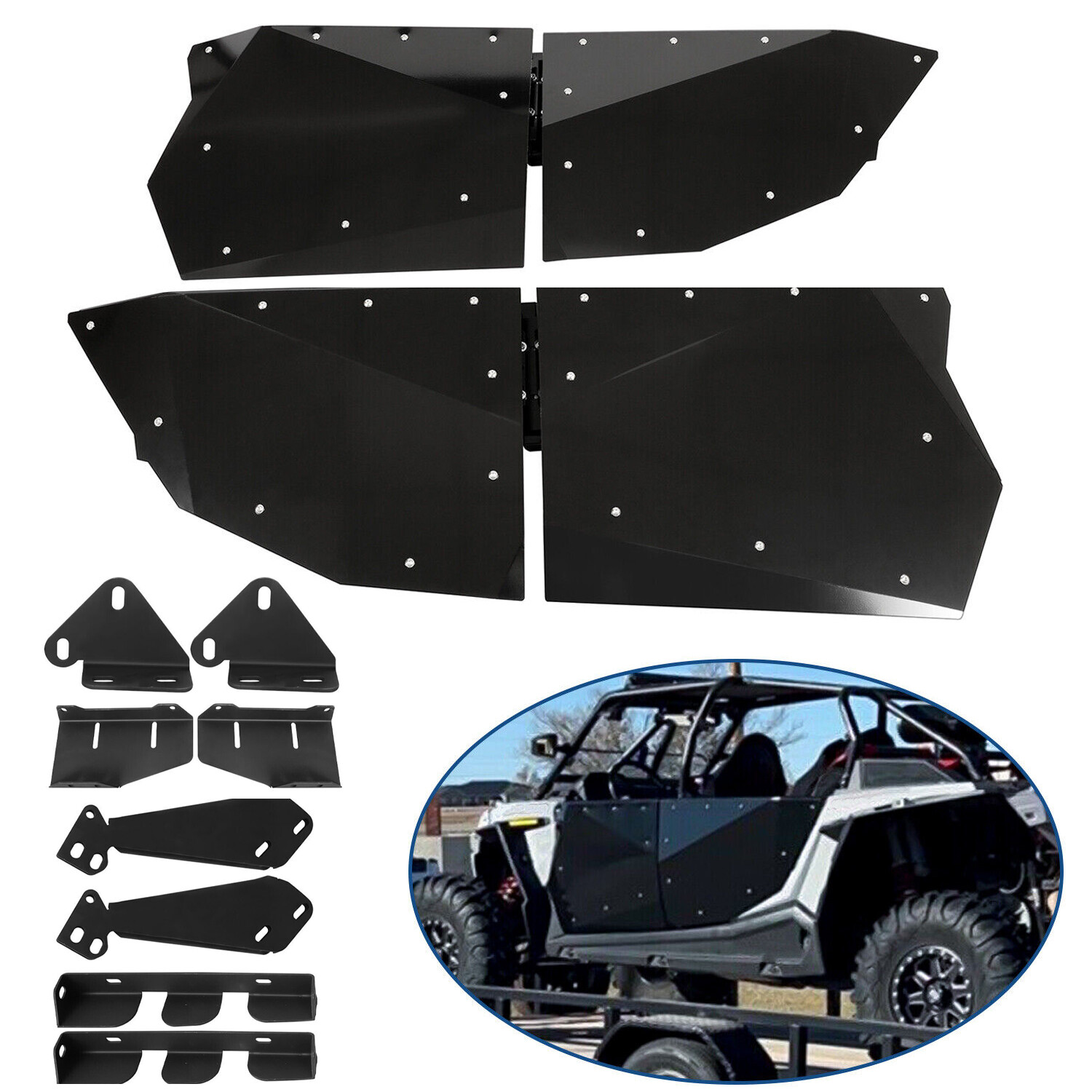 4PCS Full Doors Kit For Polaris RZR XP4 1000 2014-22 /XP Turbo/S Velocity 4 Seat