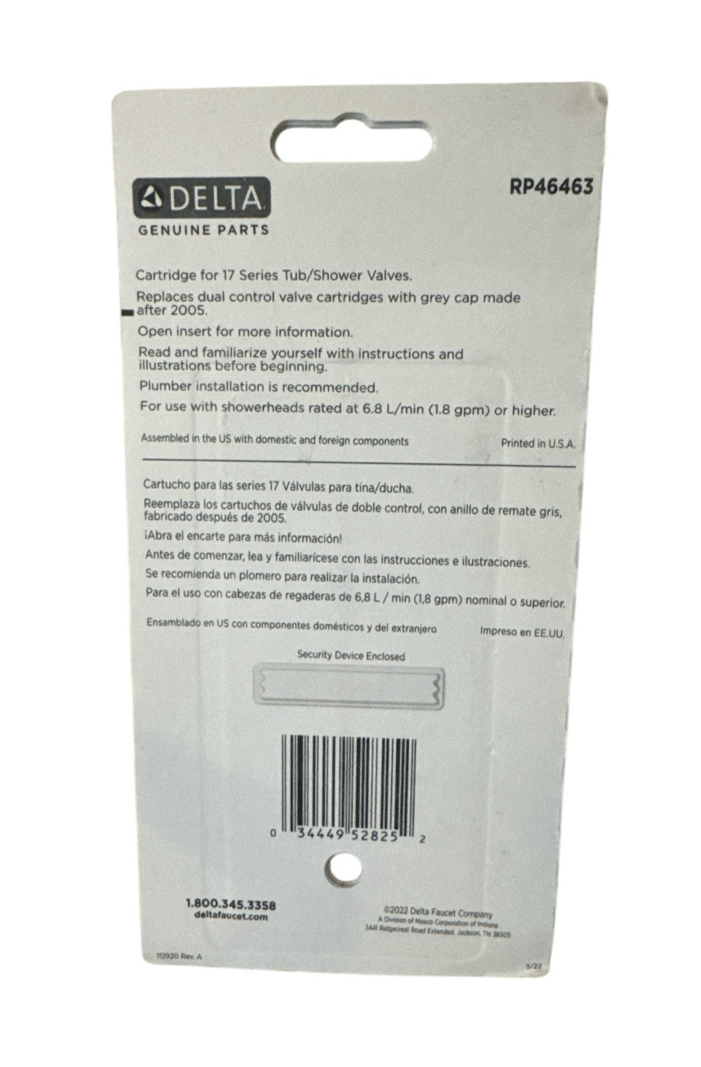 Genuine Delta RP46463 Monitor Tub Shower Cartridge