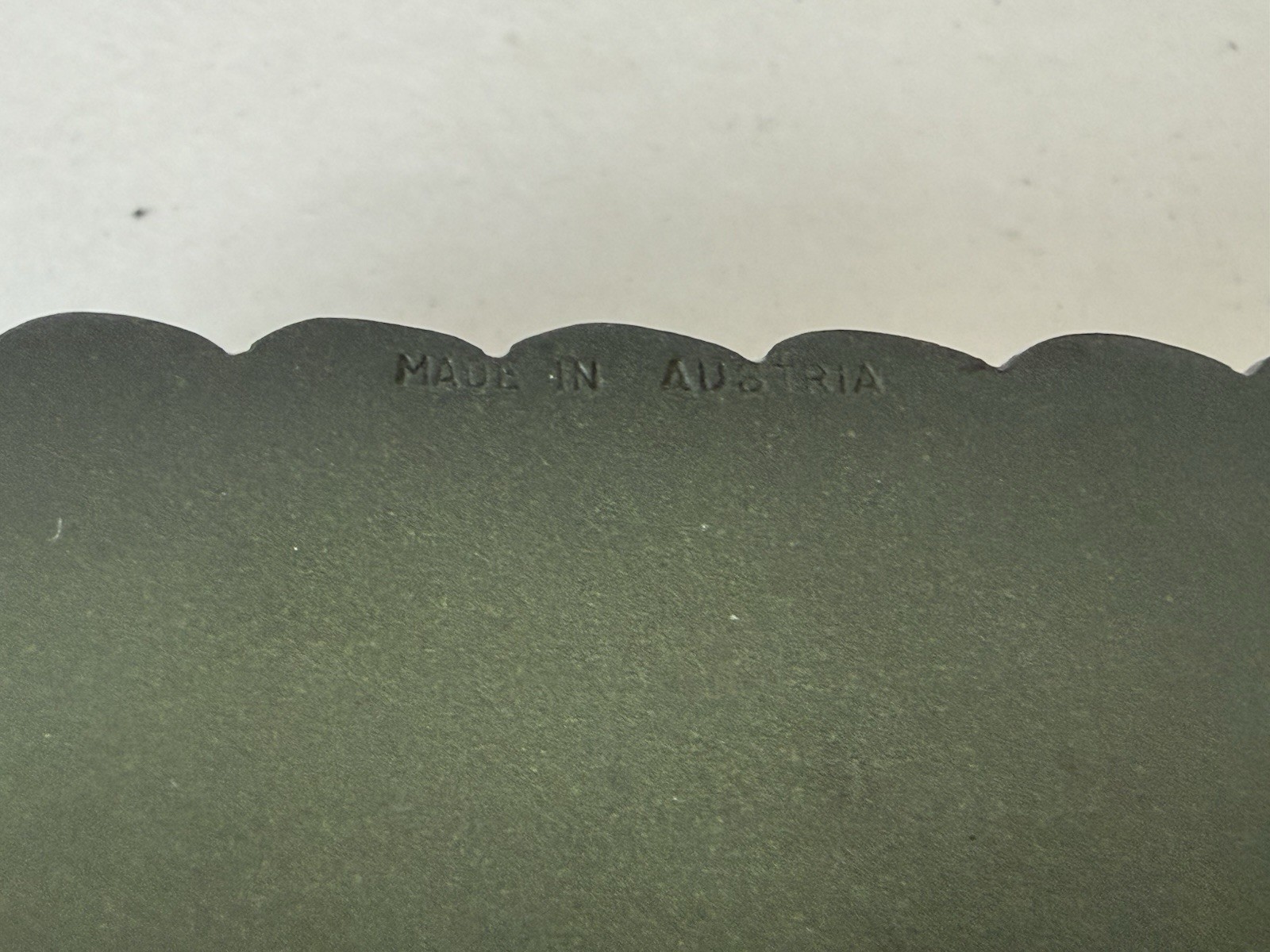 Antique Vtg Trinket Jewelry Box Green Onyx Austria Elephant Sculpture Art Deco