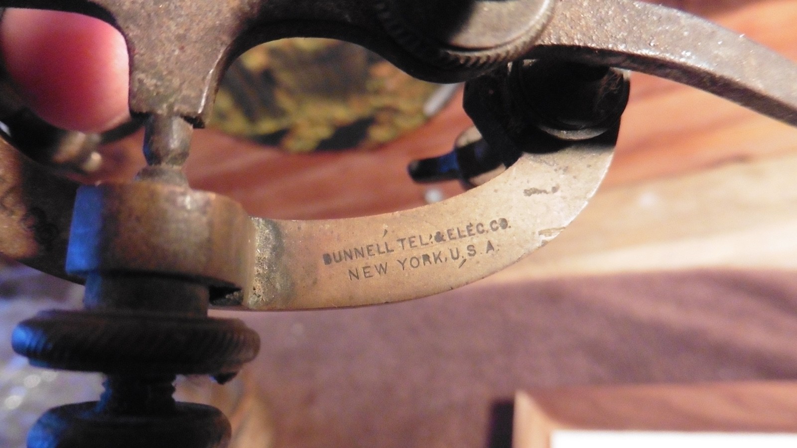 Western union telegraph Key - Morse Straight Key- JH Bunnell & Co