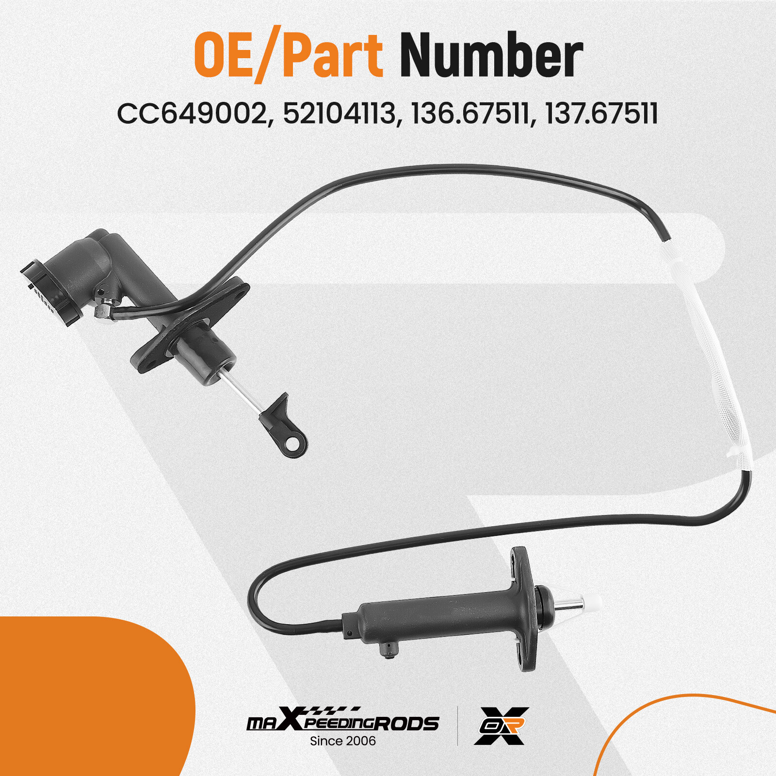 Clutch Master & Slave Cylinder Assembly for Jeep Wrangler 2.5L 4.0L 1994-1995