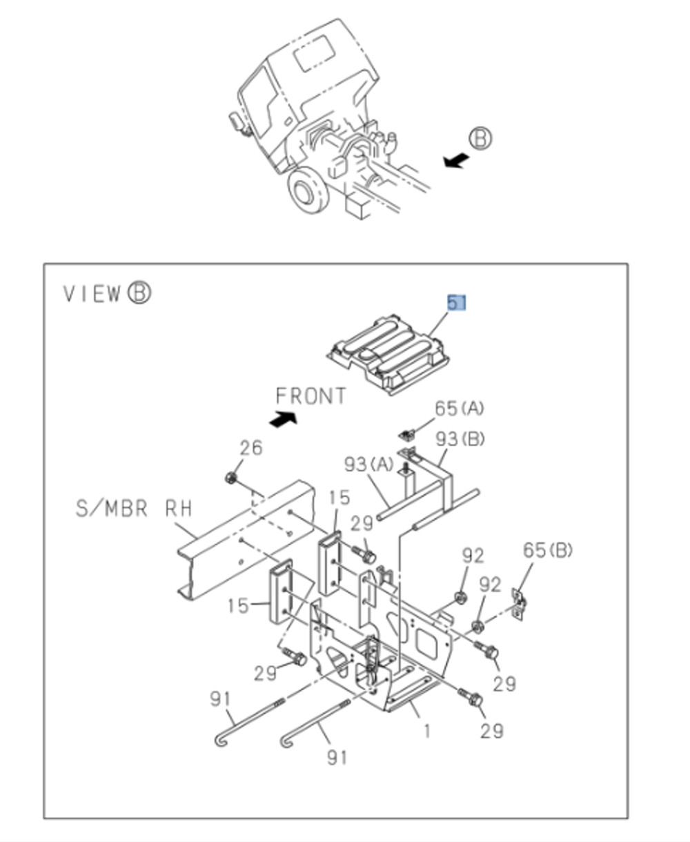 Battery Cover Cap for ISUZU NRR NPR NQR NPR-HD 08-25