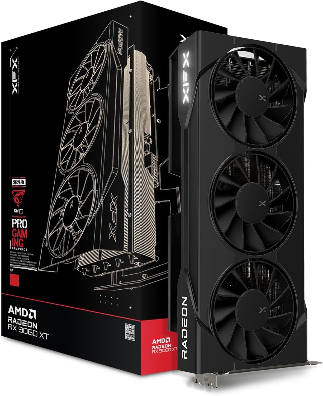 XFX Swift RX 9060 XT OC 16GB GDDR6 Triple Fan HDMI 2xDP RDNA4 RX-96TS316BA