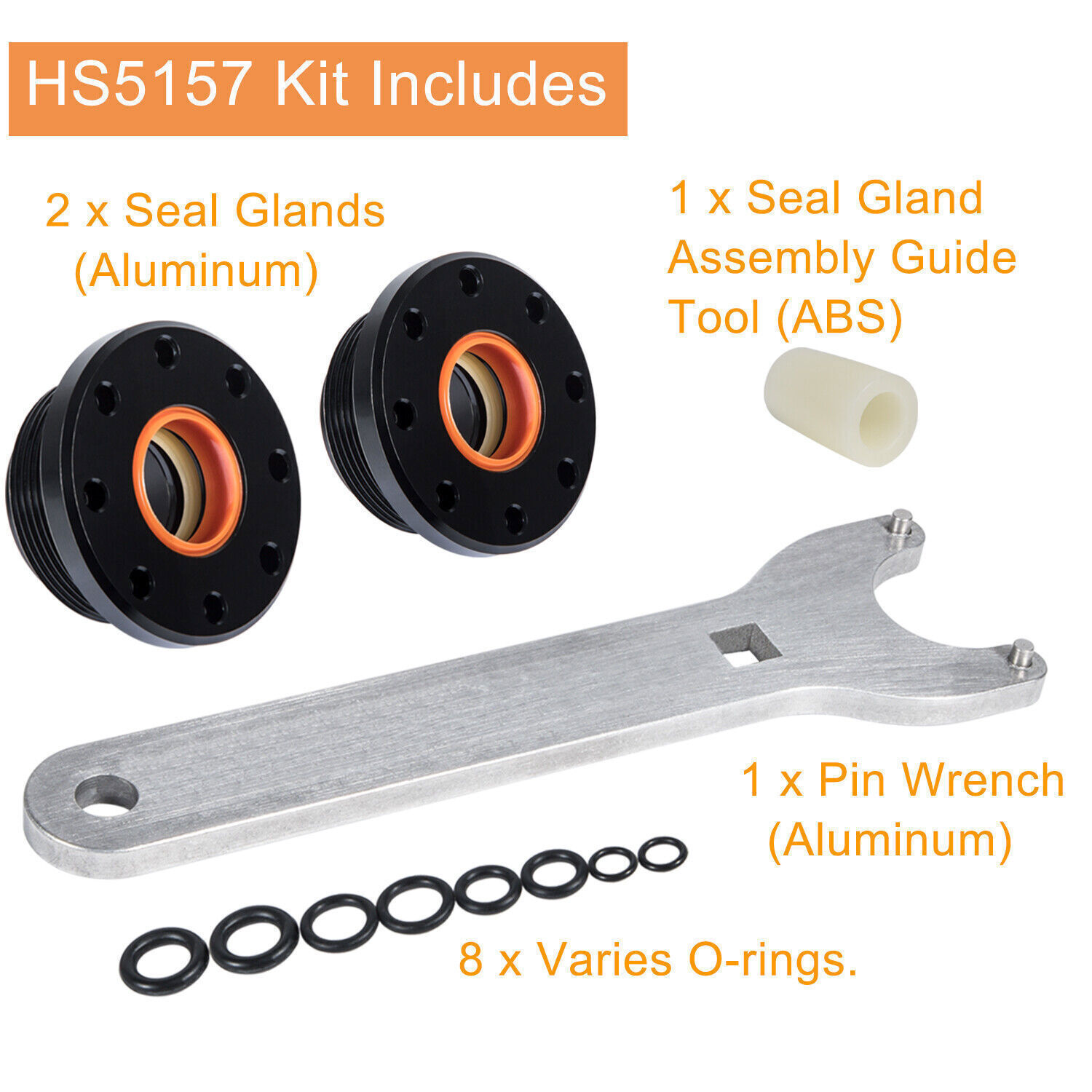 Front Mount Hydraulic Steering Cylinder Seal Kit for SeaStar HC5345 HS5157