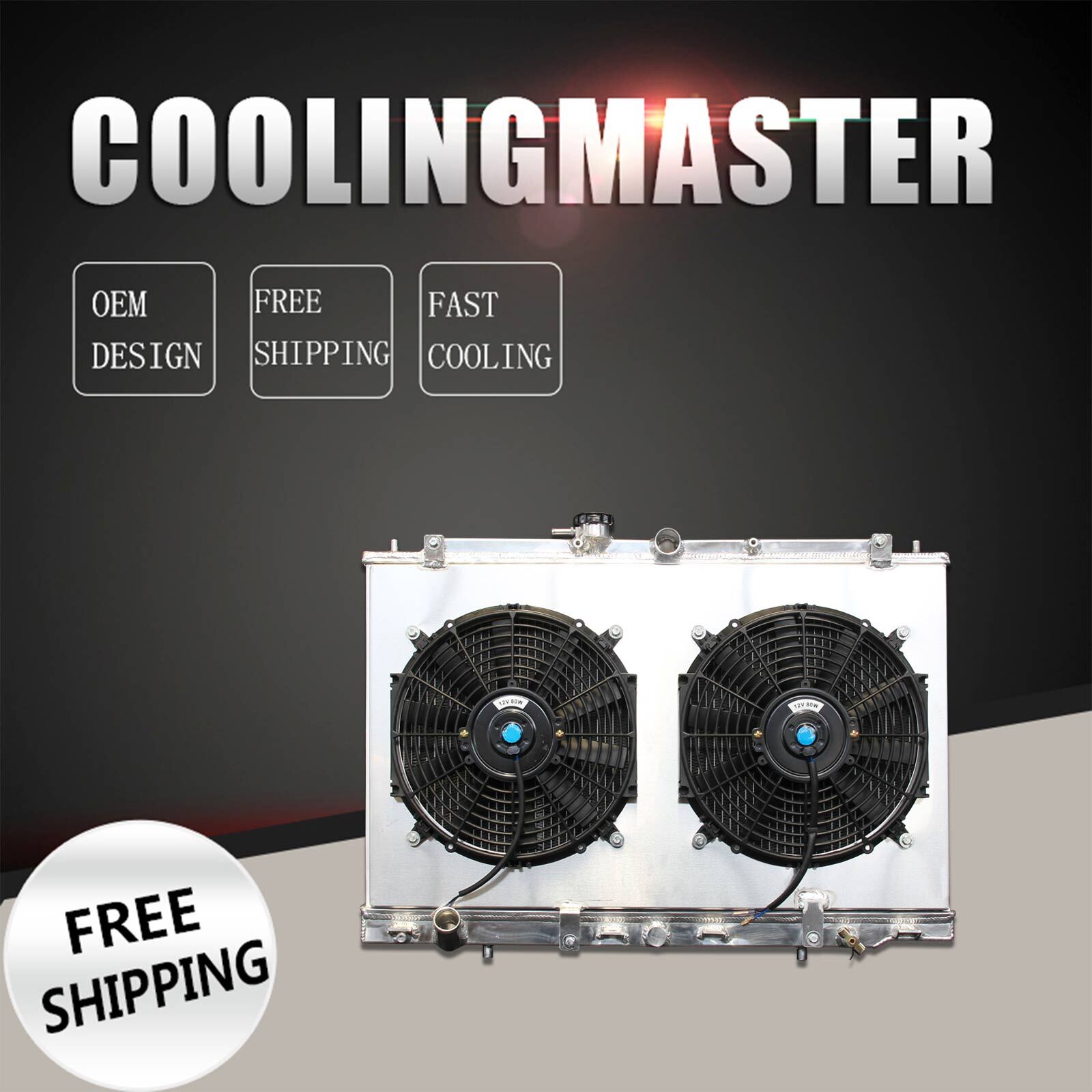 Fit 2001-2003 Acura CL TL Type-S 3.2L V6 J32A2 Aluminum Radiator + Fan Shroud MT