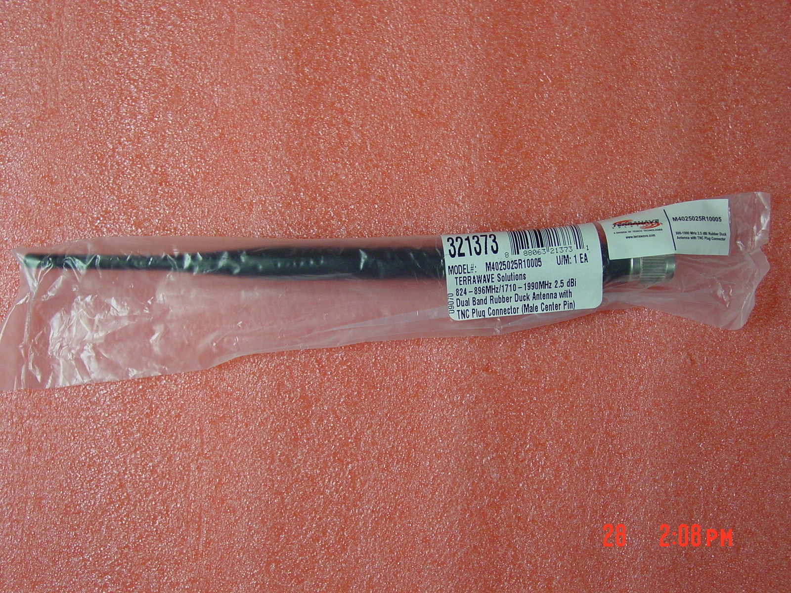 Terrawave Solutions Dual Band Rubber Duck Antenna 824-896mhz / 1710-1990mhz