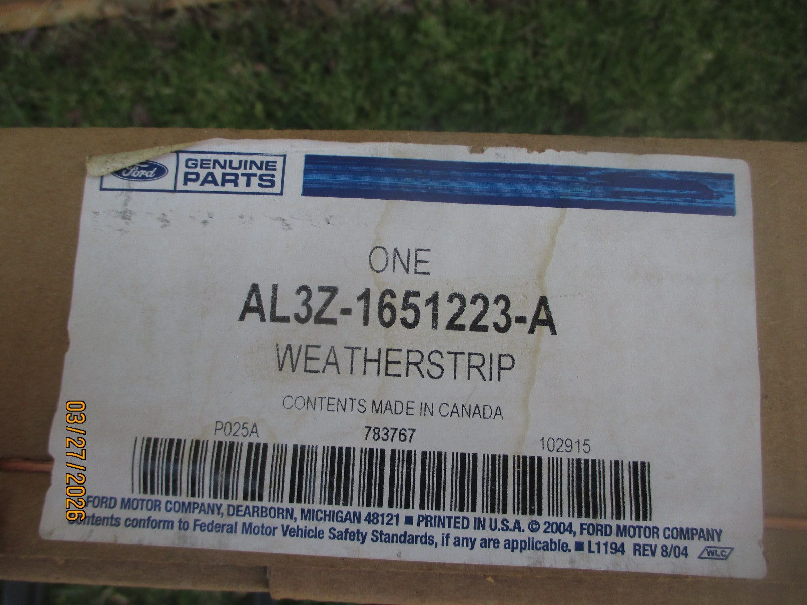 NEW Ford 2009-14 F150 Crew Cab Roof Rail Weatherstrip AL3Z-1651223-A