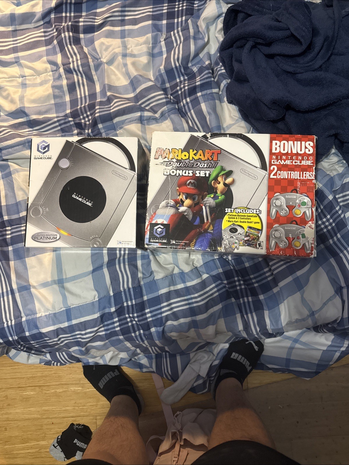 Mario Kart Double Dash And Nintendo GameCube Silver Boxes Only (good Condition)