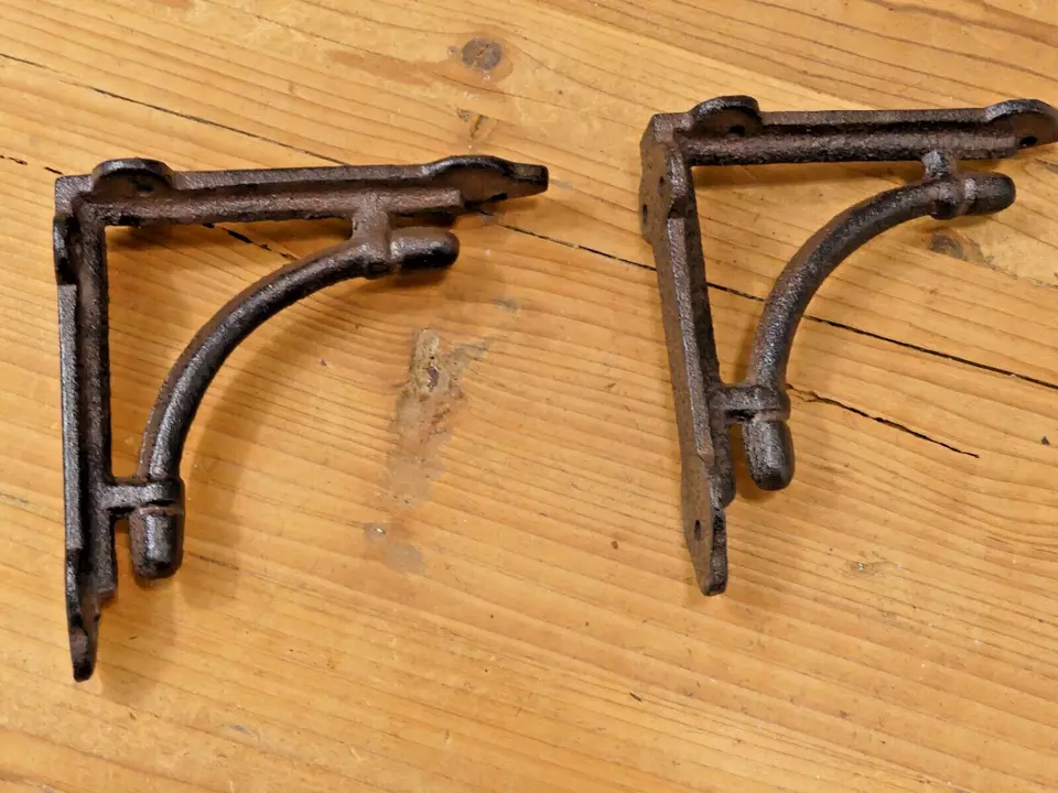 12 Shelf Brackets Corbels Wall Cast Iron SMALL Rustic Farmhouse 4 3/8" X 4 3/8"