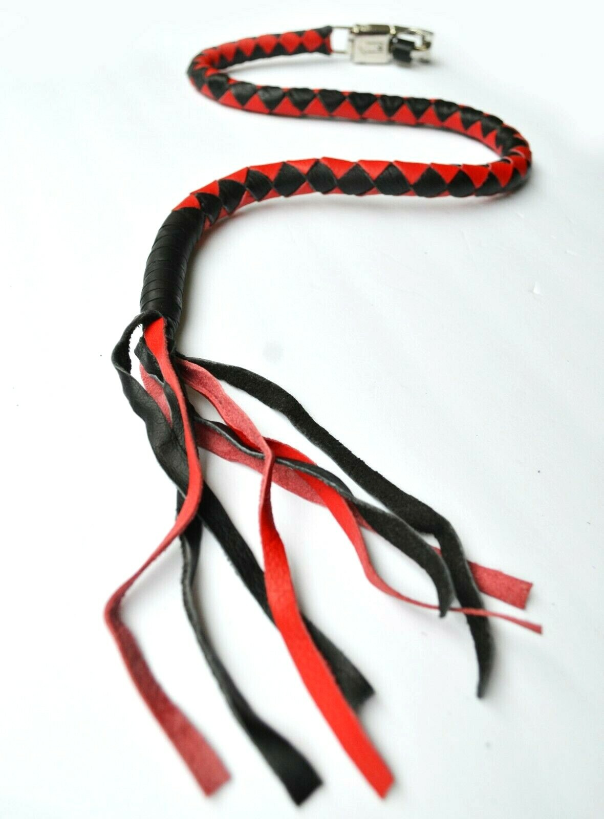 Motorcycle Get Back Whip GENUINE leather with tassels Getback