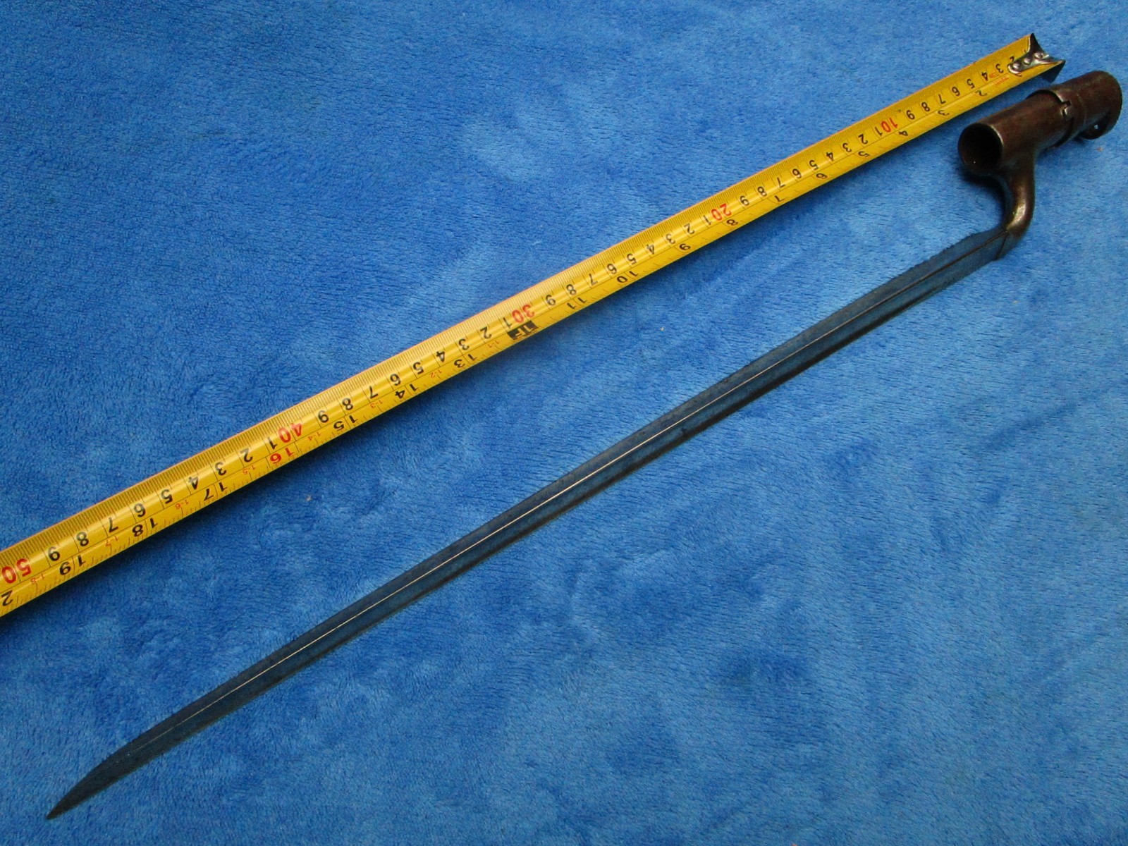 ORIGINAL ANTIQUE 19TH CENTURY US M1867 PEABODY SOCKET BAYONET AND SCABBARD