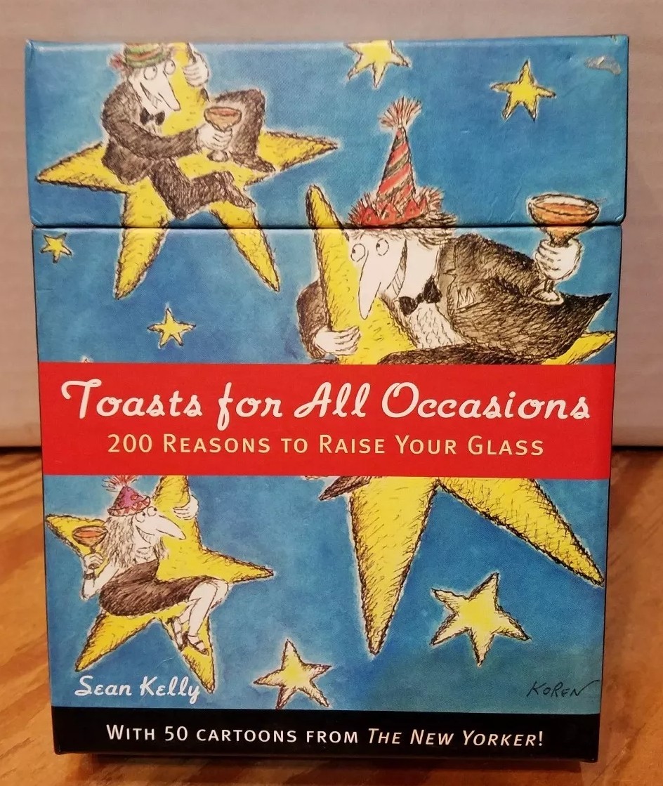 Toasts for All Occasions~200 Reasons to Raise Your Glass box of cards Sean Kelly