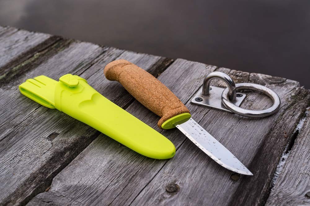 Morakniv Floating Fixed-Blade Fine Edged Stainless Steel Knife Green 13686 NEW