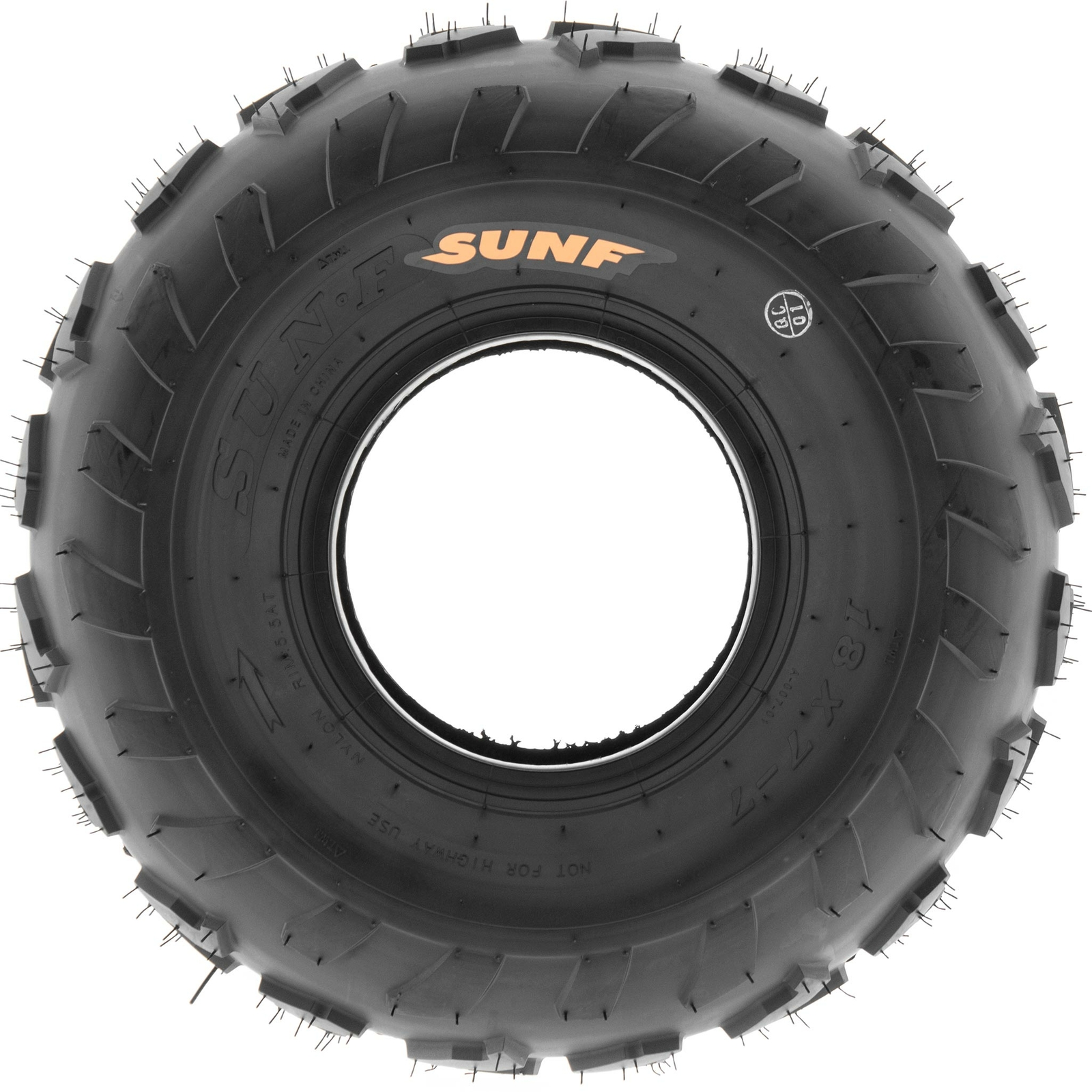 Pair of 2, 18x7-7 18x7x7 Quad ATV All Terrain AT 4 Ply Tires A007 by SunF